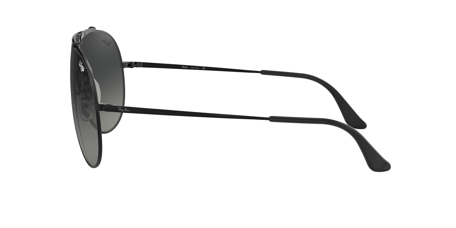 Rayban 0RB3597 Sunglass Black Male Full Metal Sunglass — Black frame — view 3