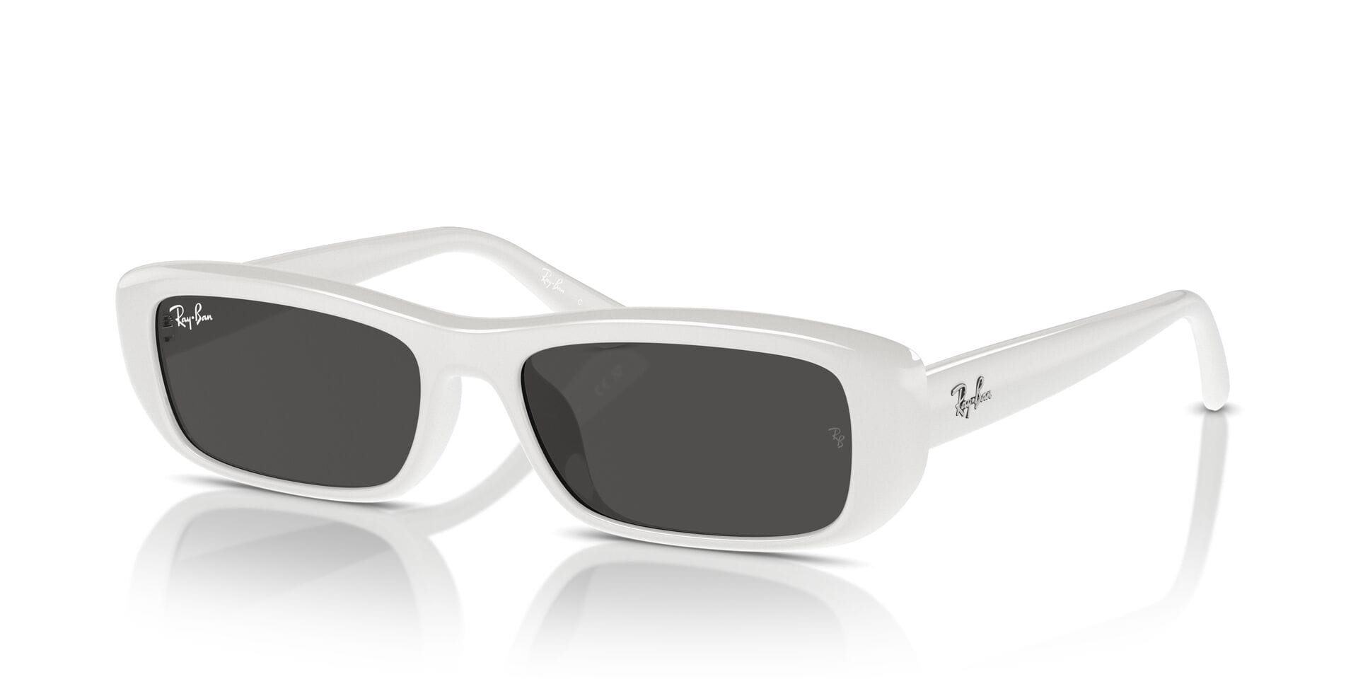 Rayban 0RB4436D Sunglass White Unisex Full Shell — White frame