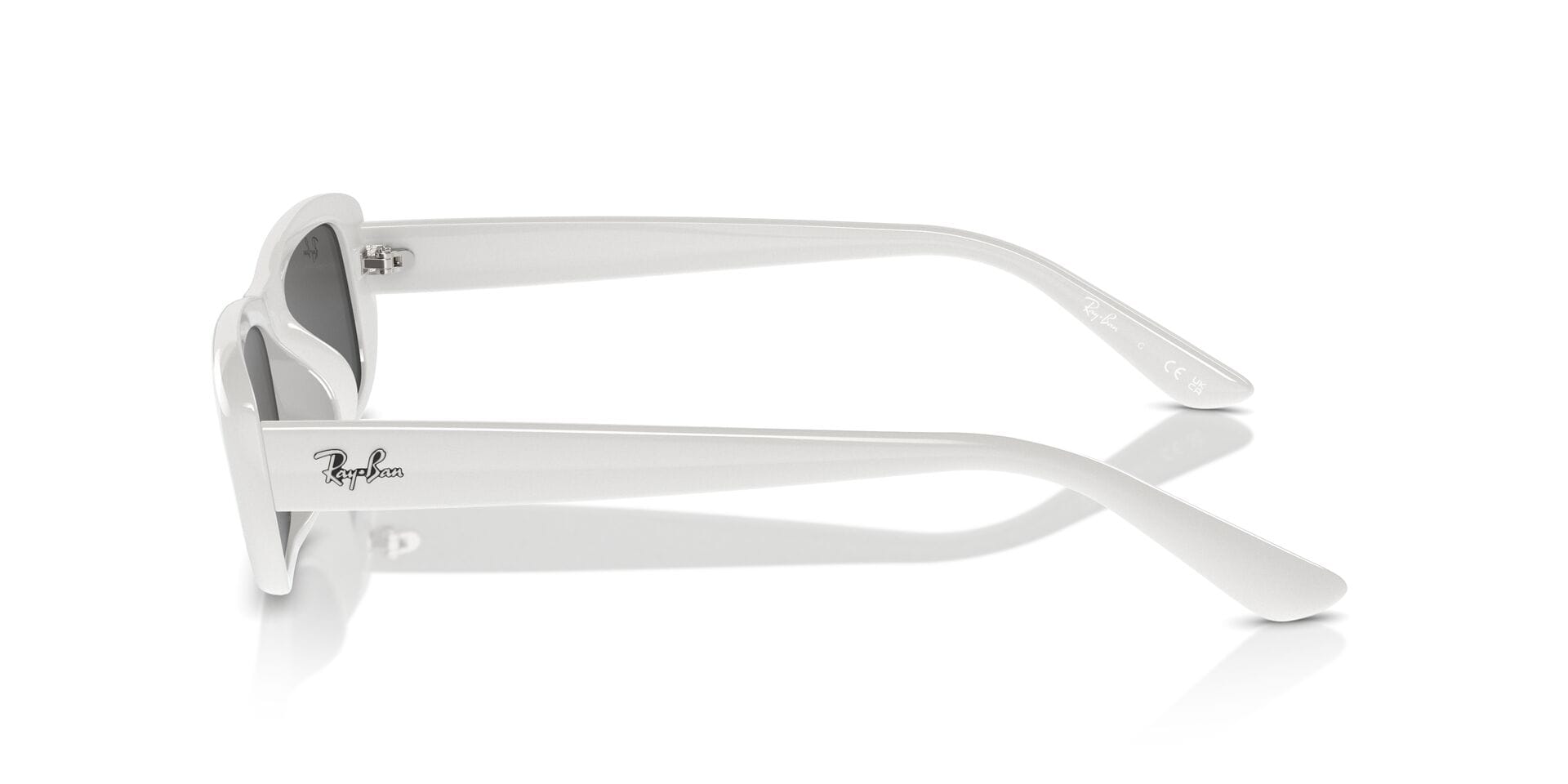 Rayban 0RB4436D Sunglass White Unisex Full Shell Sunglass — White frame — view 3
