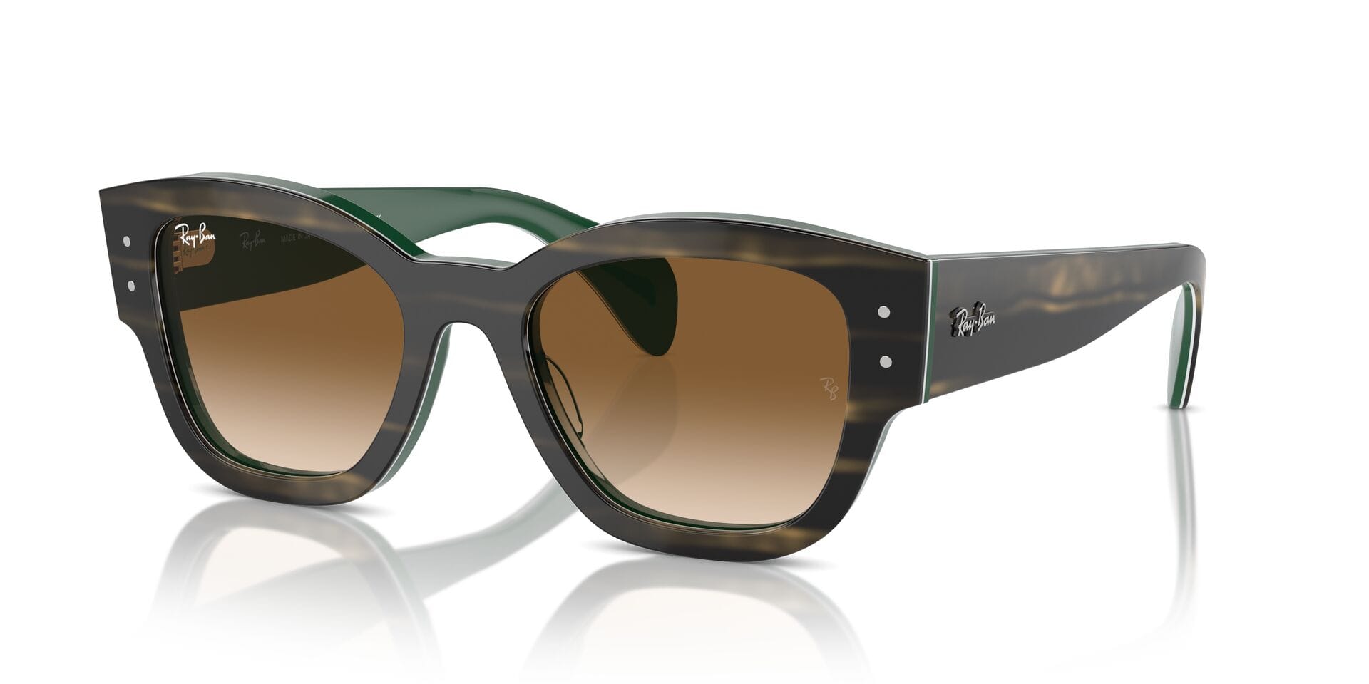 Rayban 0RB7681S Sunglass Green Male Full Shell — Green frame