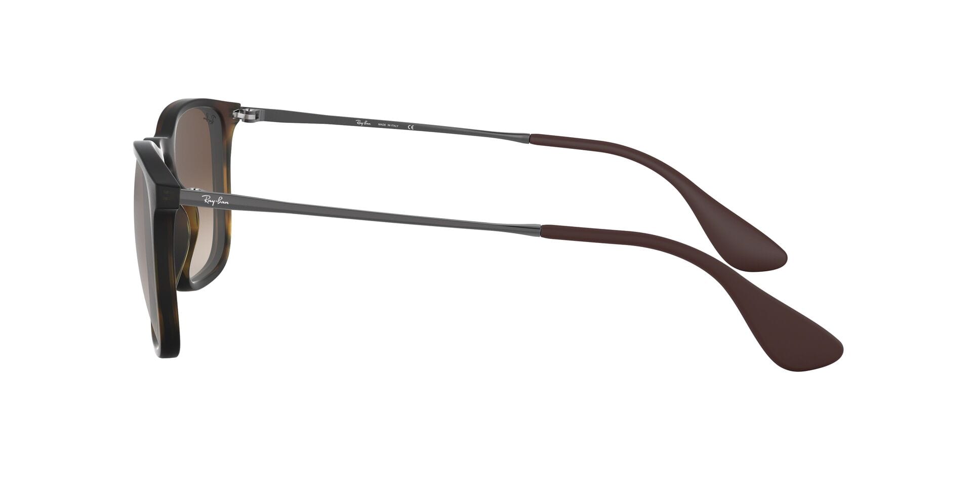 Rayban RB4187 Sunglass Brown Male Full Metal Sunglass — Brown frame — view 3