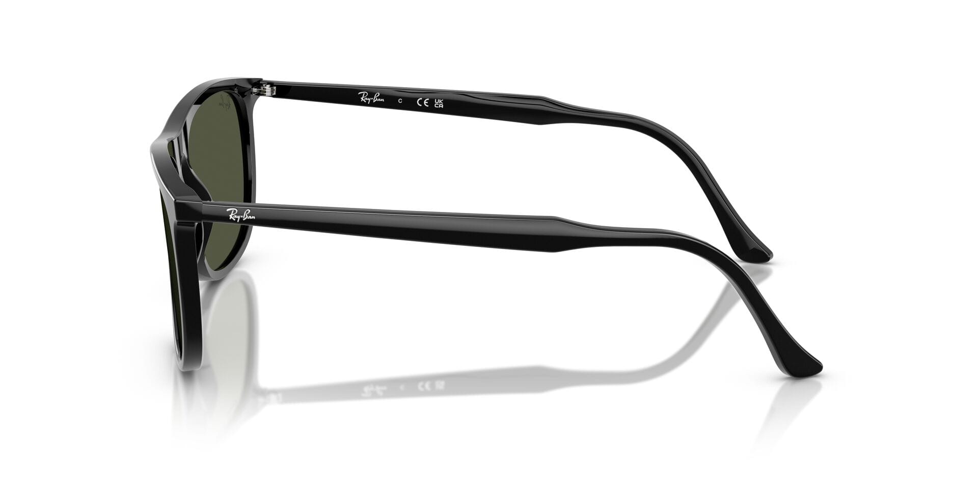 Rayban 0RB2216 Sunglass Black Unisex Full Shell Sunglass — Black frame — view 4