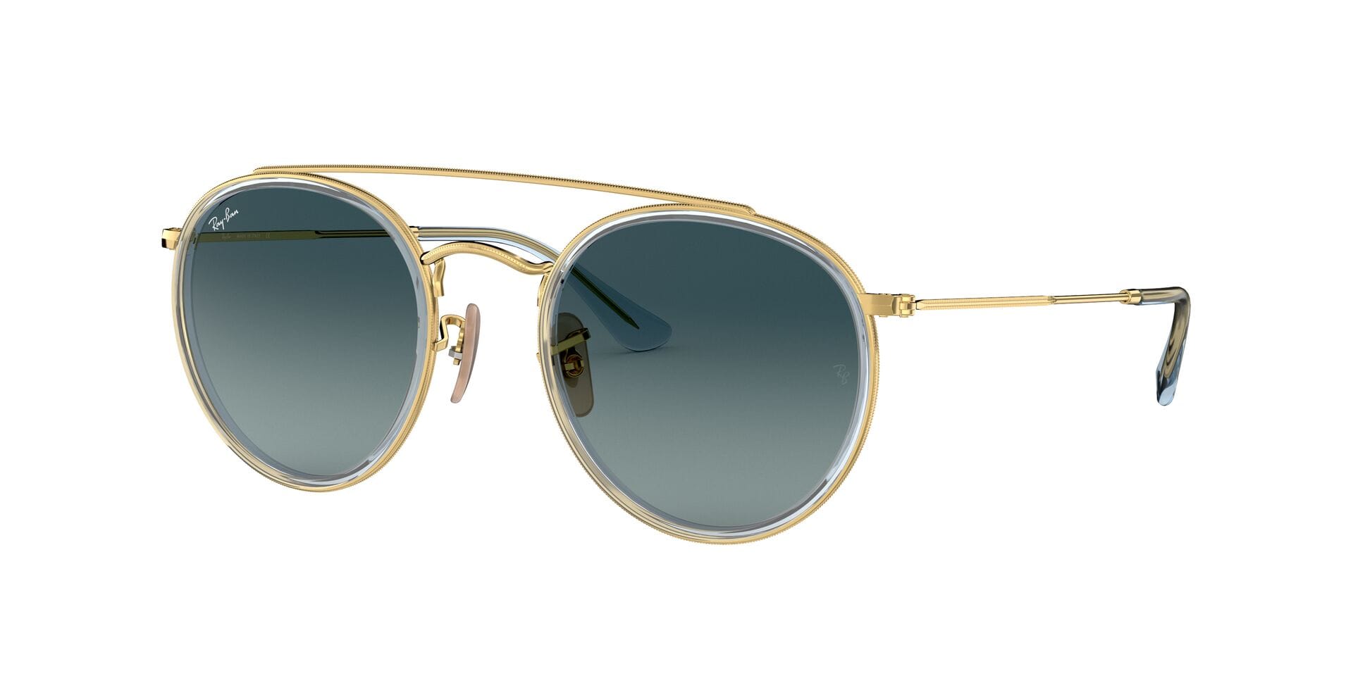 Rayban RB3647N Sunglass Gold Unisex Full Metal — Gold frame