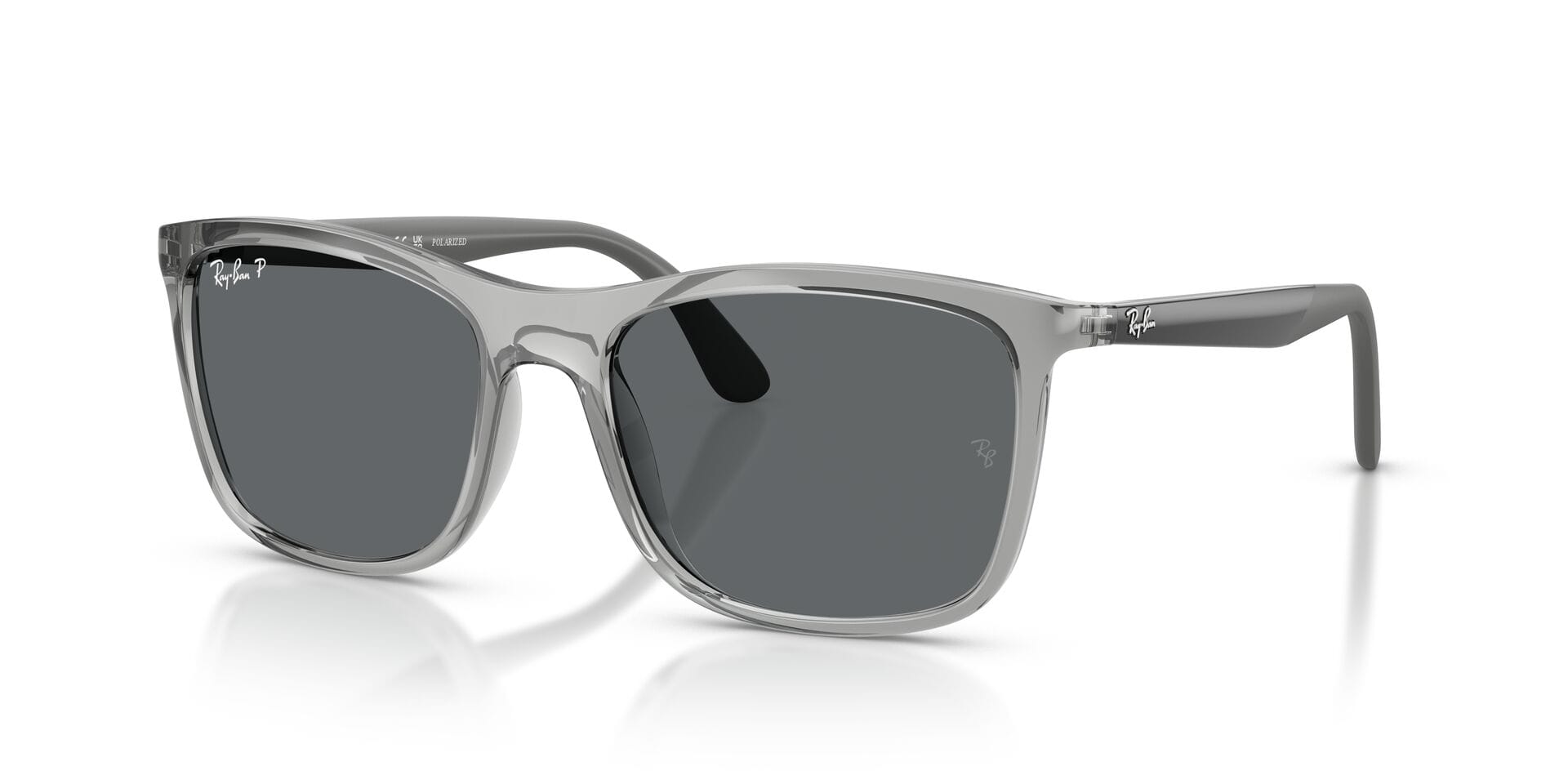 Rayban 0RB4460I Sunglass Transparent Grey Unisex Full Shell Sunglass — Transparent Grey frame — view 1