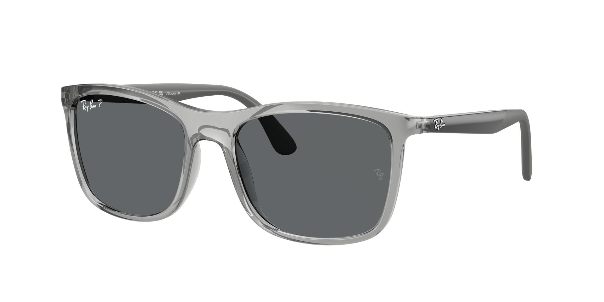 Rayban 0RB4460I Sunglass Transparent Grey Unisex Full Shell Sunglass — Transparent Grey frame — view 3