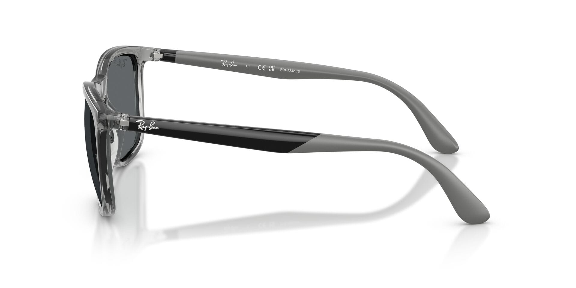 Rayban 0RB4460I Sunglass Transparent Grey Unisex Full Shell Sunglass — Transparent Grey frame — view 5