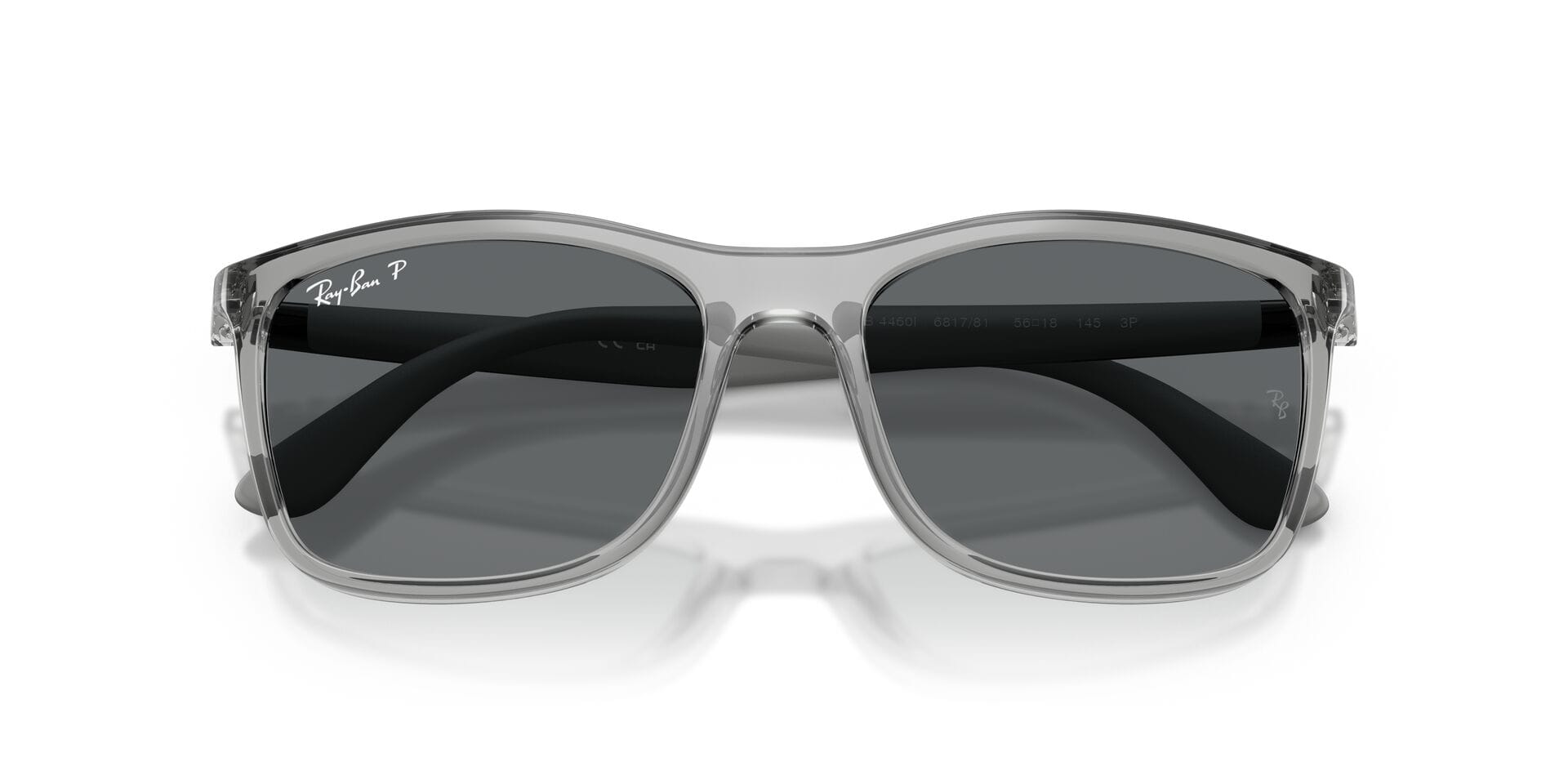 Rayban 0RB4460I Sunglass Transparent Grey Unisex Full Shell Sunglass — Transparent Grey frame — view 7