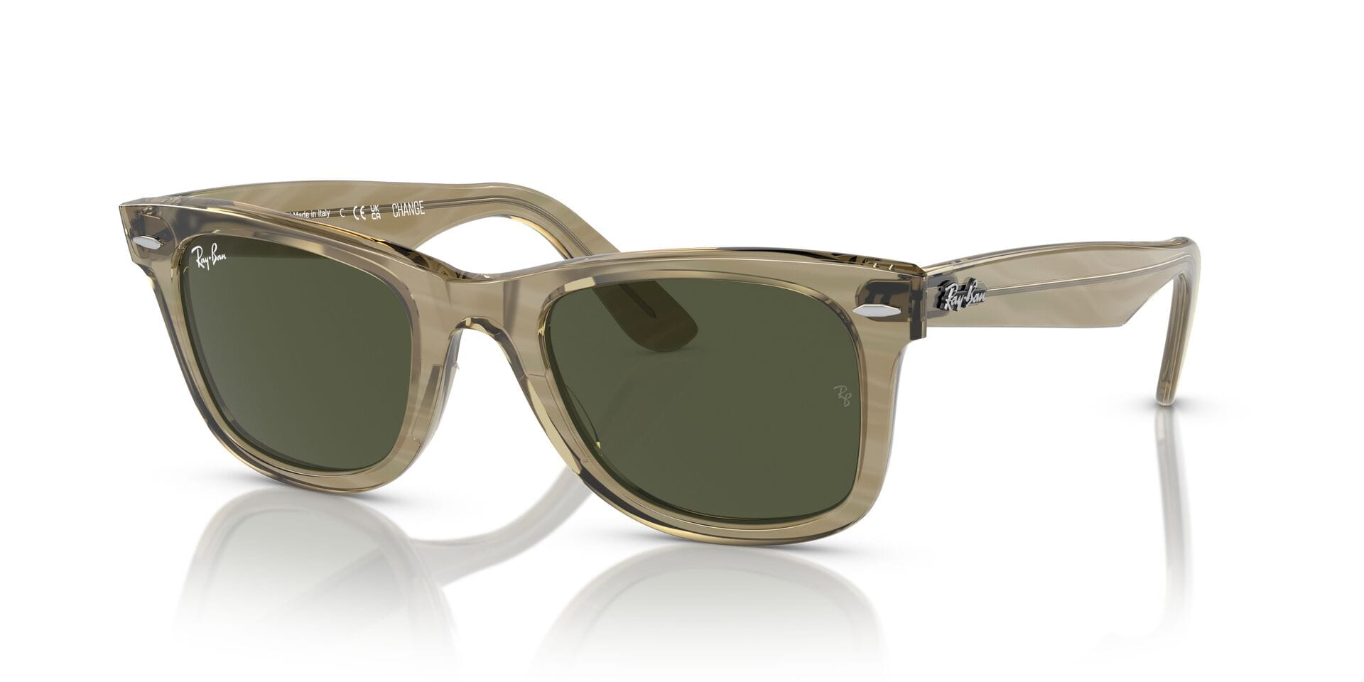 Rayban 0RB2140 Sunglass Transparent Grey Unisex Full Shell Sunglass — Transparent Grey frame — view 2