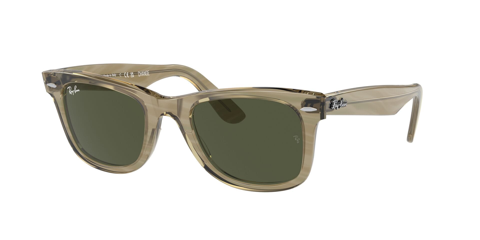 Rayban 0RB2140 Sunglass Transparent Grey Unisex Full Shell Sunglass — Transparent Grey frame — view 3
