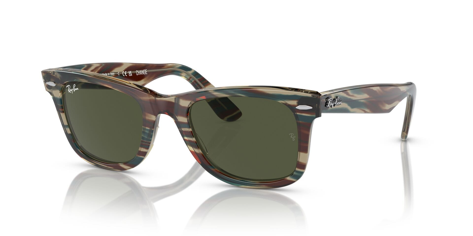 Rayban 0RB2140 Sunglass Transparent Grey Unisex Full Shell Sunglass — Transparent Grey frame — view 5