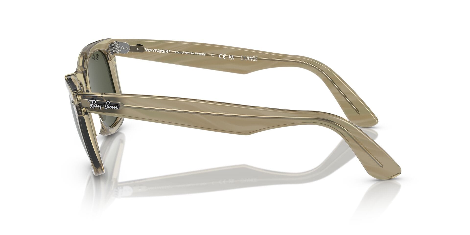 Rayban 0RB2140 Sunglass Transparent Grey Unisex Full Shell Sunglass — Transparent Grey frame — view 6