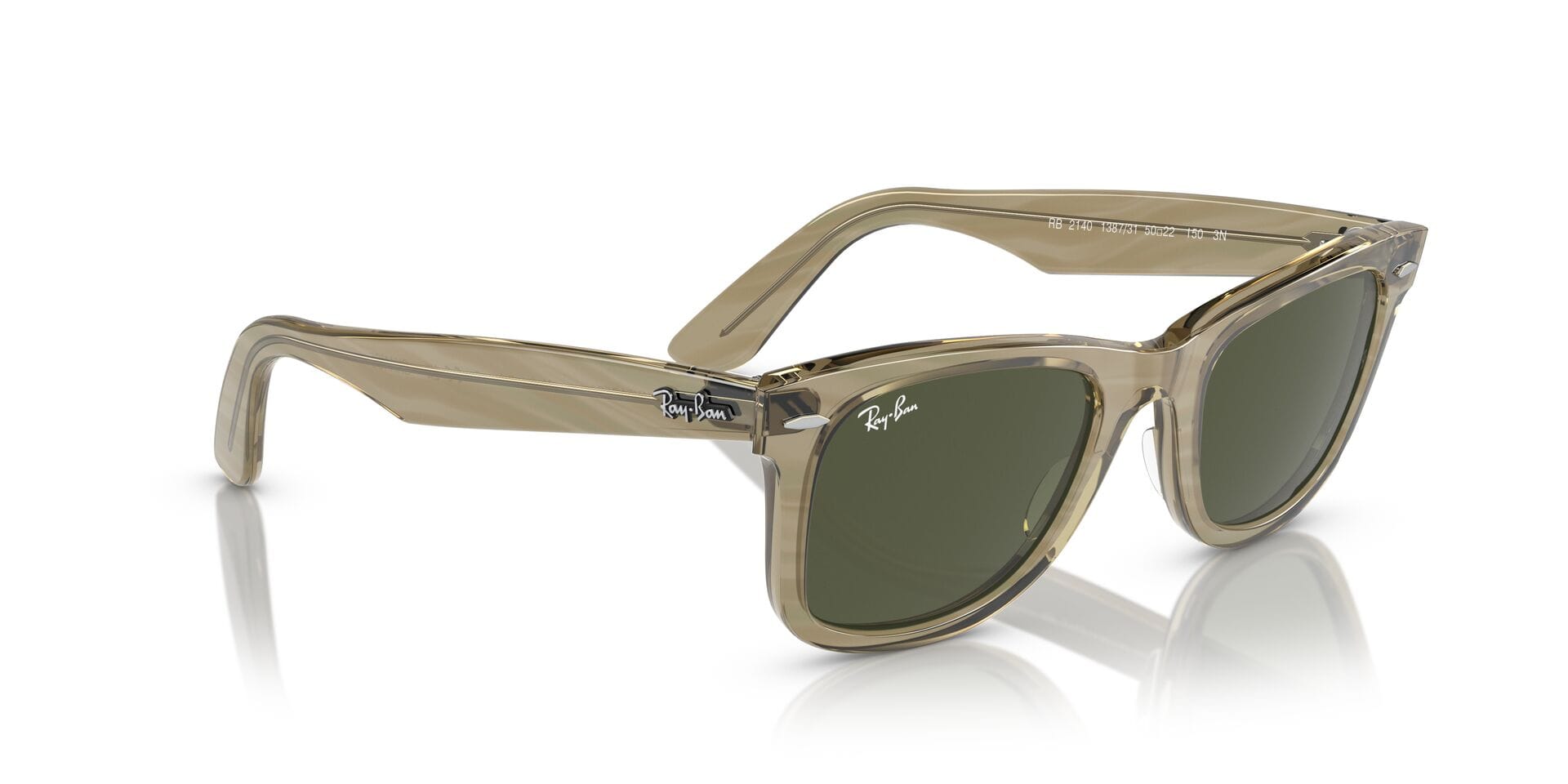 Rayban 0RB2140 Sunglass Transparent Grey Unisex Full Shell Sunglass — Transparent Grey frame — view 9