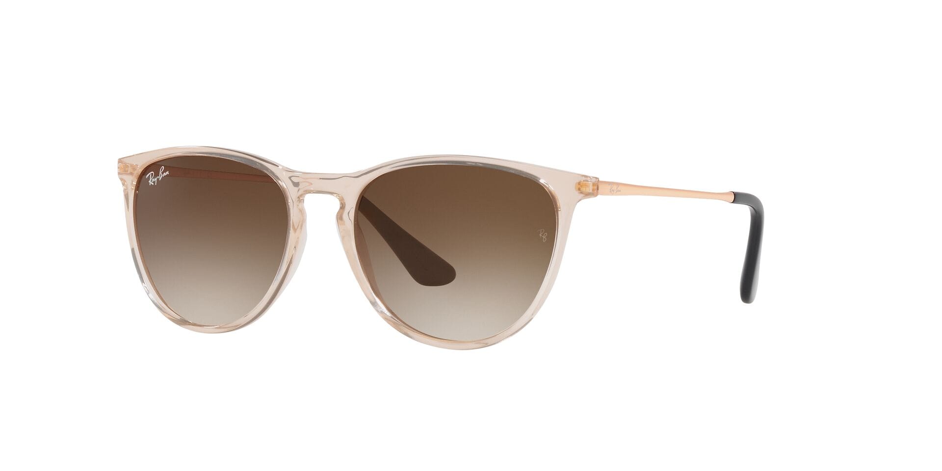 Rayban Junior 0RJ9060S Sunglass Transparent Brown Female Ful Sunglass — Transparent Brown frame — view 1