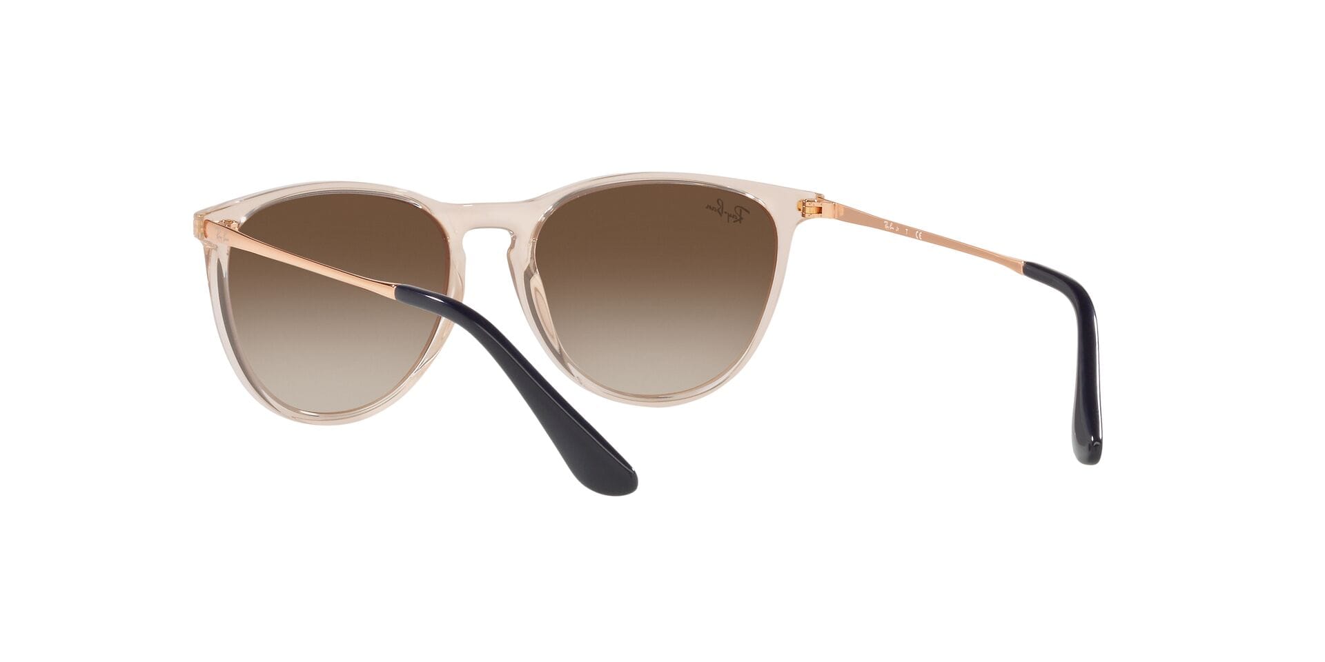 Rayban Junior 0RJ9060S Sunglass Transparent Brown Female Ful Sunglass — Transparent Brown frame — view 2