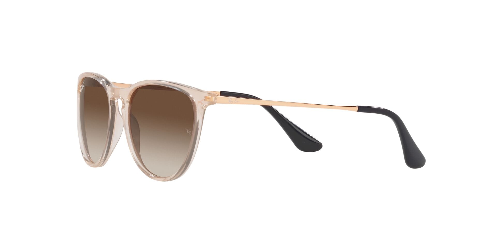 Rayban Junior 0RJ9060S Sunglass Transparent Brown Female Ful Sunglass — Transparent Brown frame — view 3