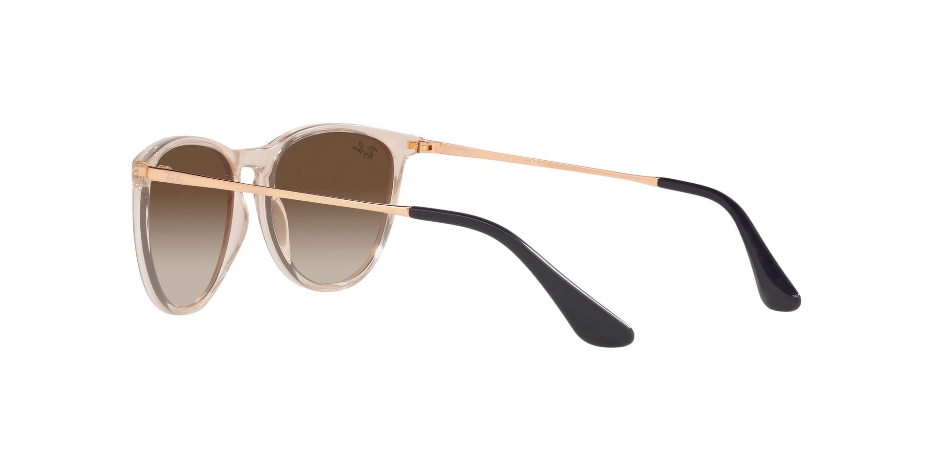 Rayban Junior 0RJ9060S Sunglass Transparent Brown Female Ful Sunglass — Transparent Brown frame — view 5