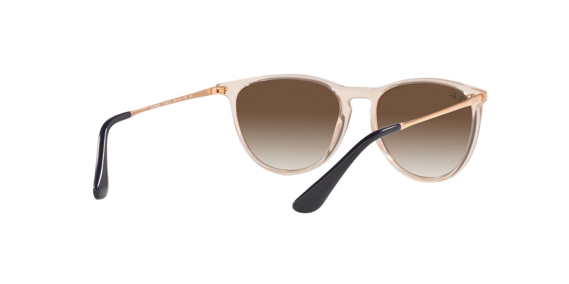Rayban Junior 0RJ9060S Sunglass Transparent Brown Female Ful Sunglass — Transparent Brown frame — view 8