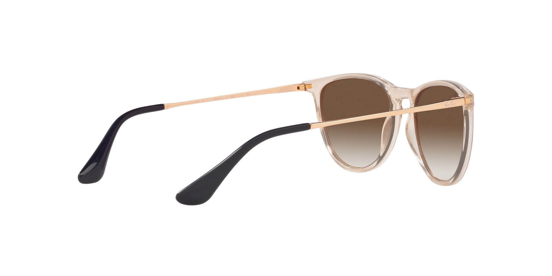 Rayban Junior 0RJ9060S Sunglass Transparent Brown Female Ful Sunglass — Transparent Brown frame — view 9