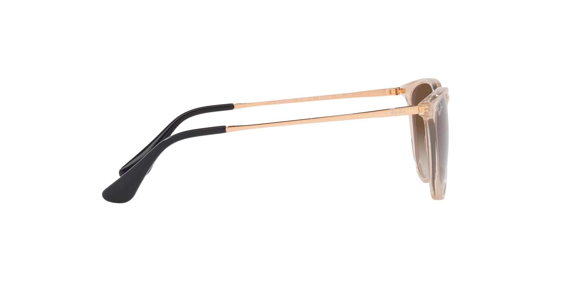 Rayban Junior 0RJ9060S Sunglass Transparent Brown Female Ful Sunglass — Transparent Brown frame — view 10