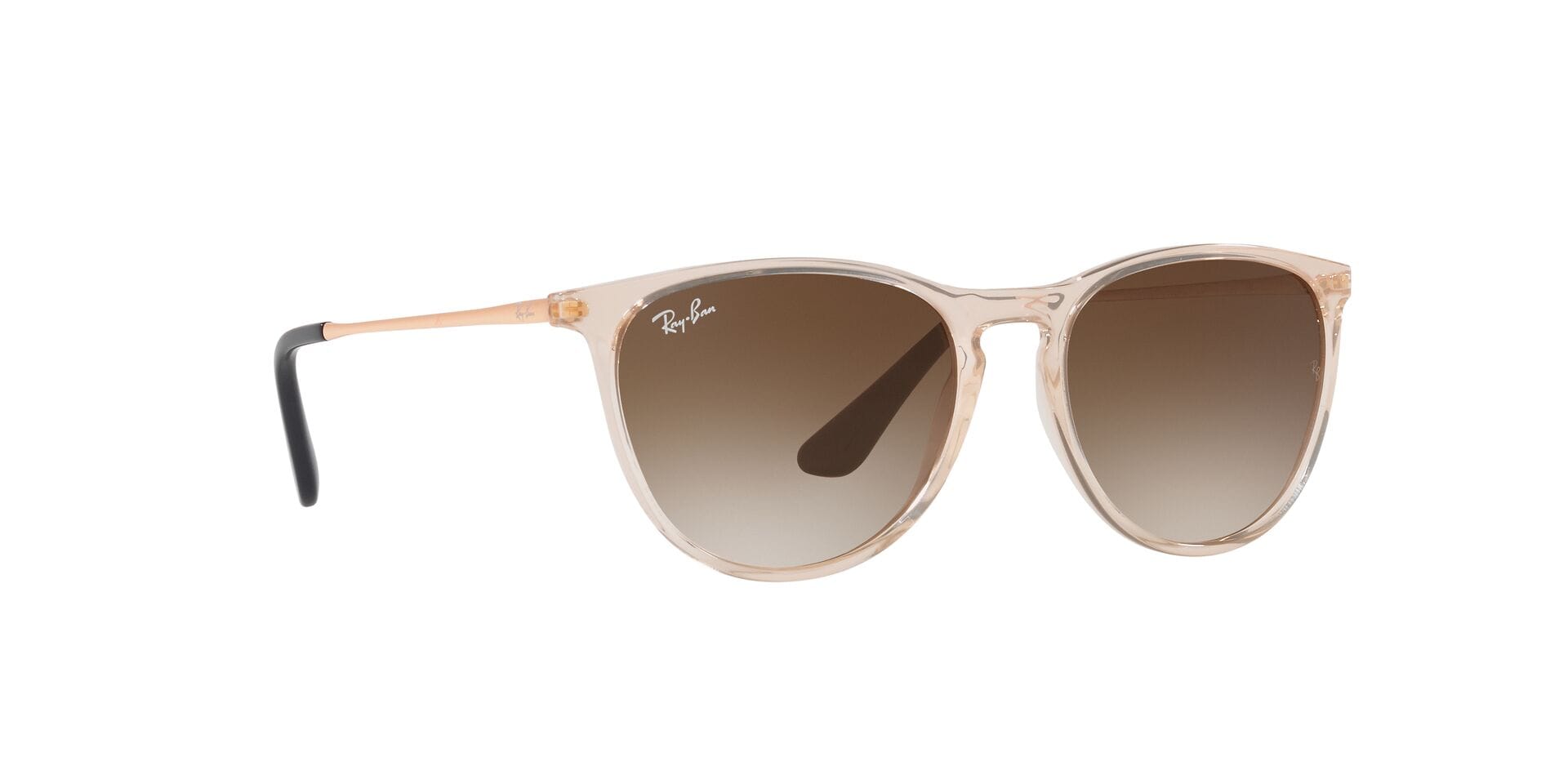 Rayban Junior 0RJ9060S Sunglass Transparent Brown Female Ful Sunglass — Transparent Brown frame — view 12