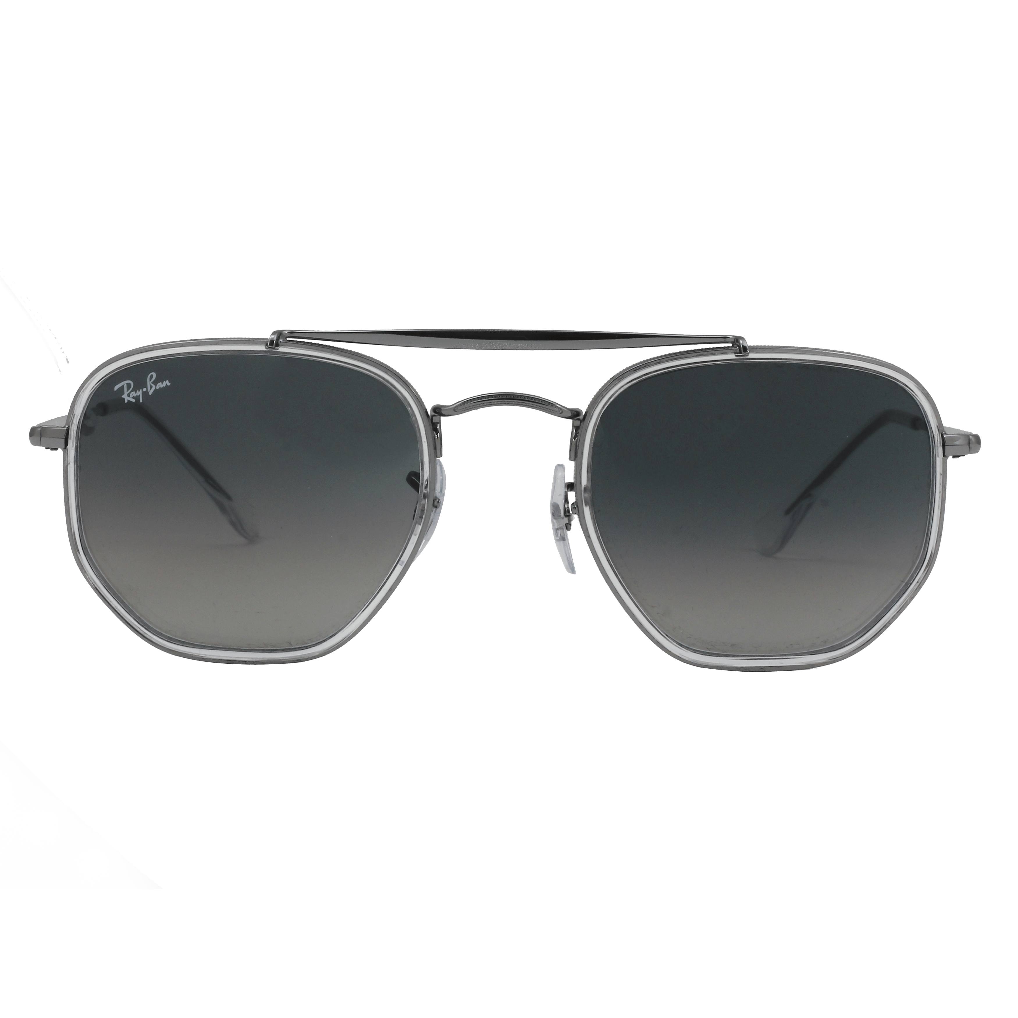 Rayban 0RB3648M Sunglass Grey Male Full Metal Sunglass — Grey frame — view 2