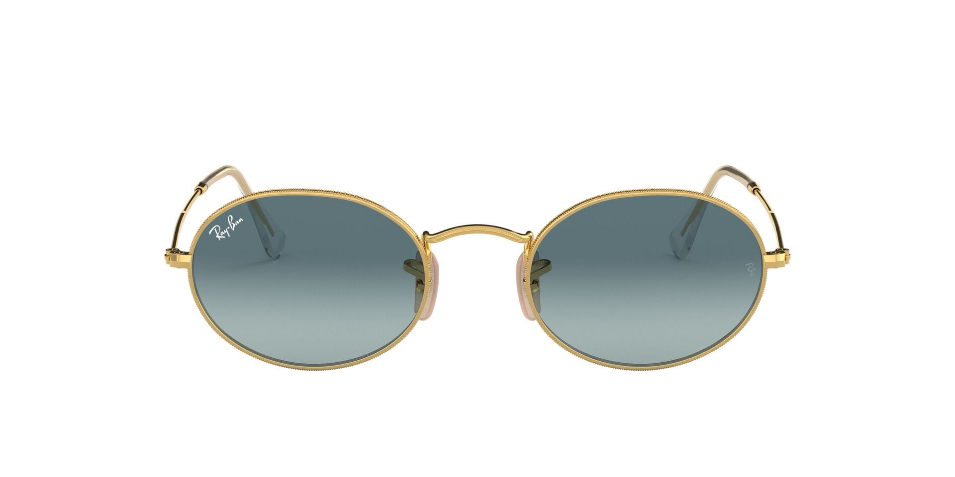 Rayban RB 3547 001/3M 2N OVAL 0RB3547 Sunglass Gold Unisex Metal Me — Gold frame