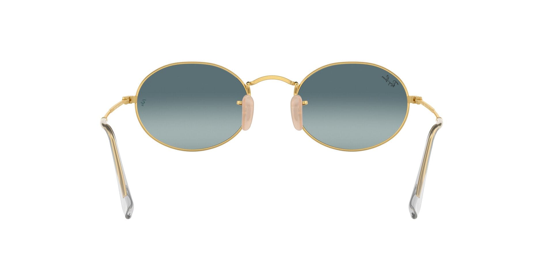 Rayban RB 3547 001/3M 2N OVAL 0RB3547 Sunglass Gold Unisex Metal Me Sunglass — Gold frame — view 7