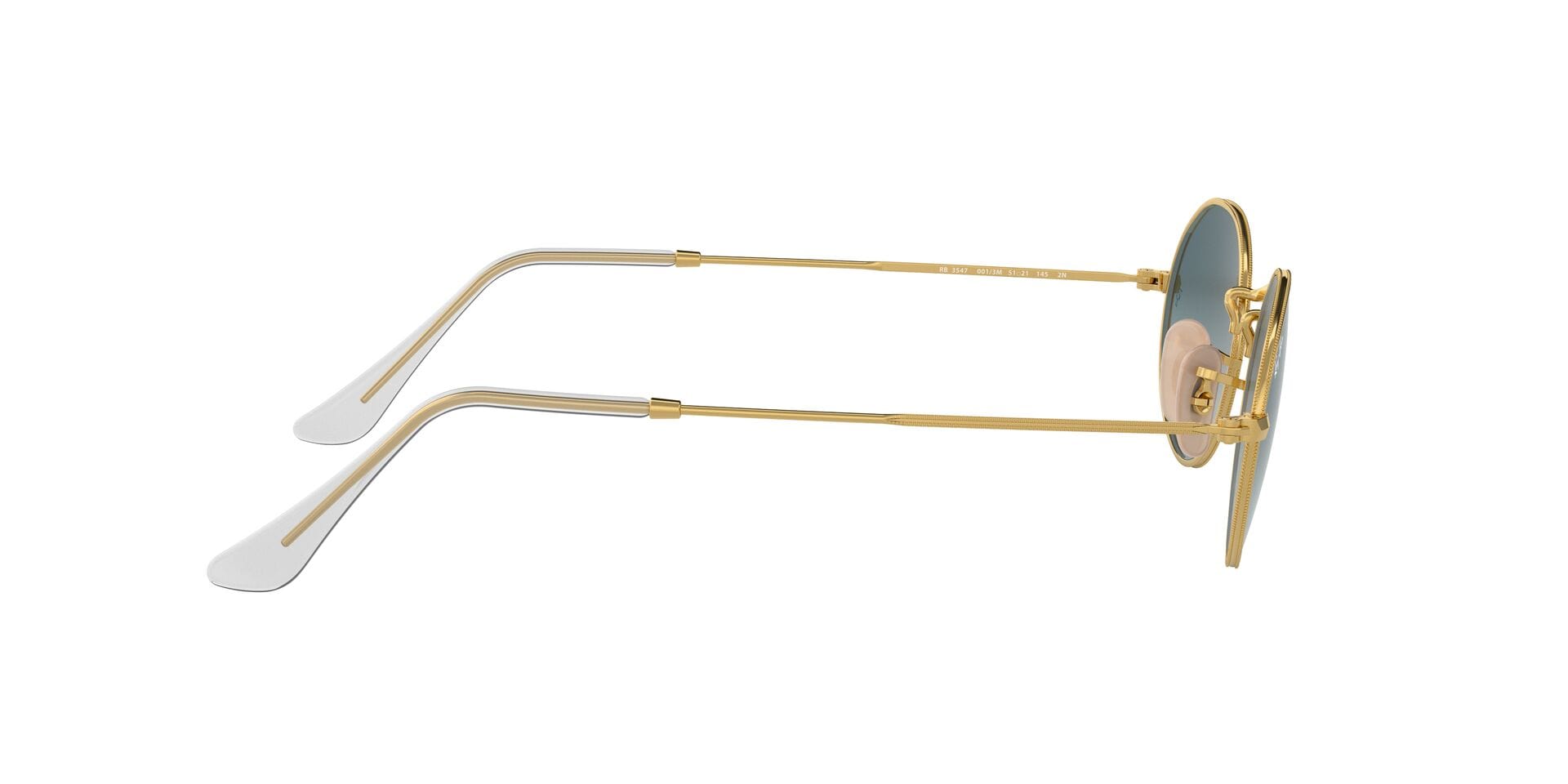 Rayban RB 3547 001/3M 2N OVAL 0RB3547 Sunglass Gold Unisex Metal Me Sunglass — Gold frame — view 10