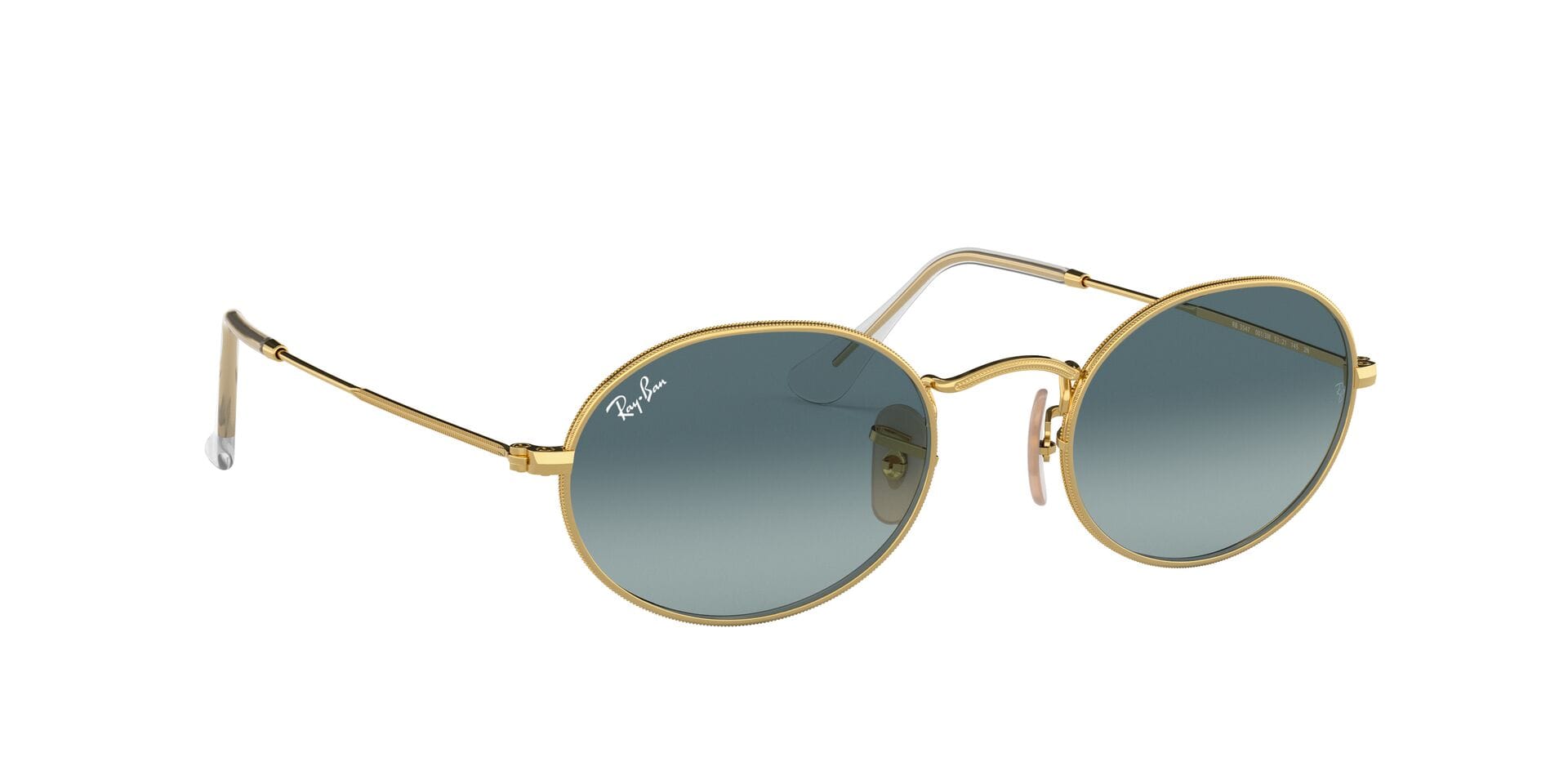 Rayban RB 3547 001/3M 2N OVAL 0RB3547 Sunglass Gold Unisex Metal Me Sunglass — Gold frame — view 12