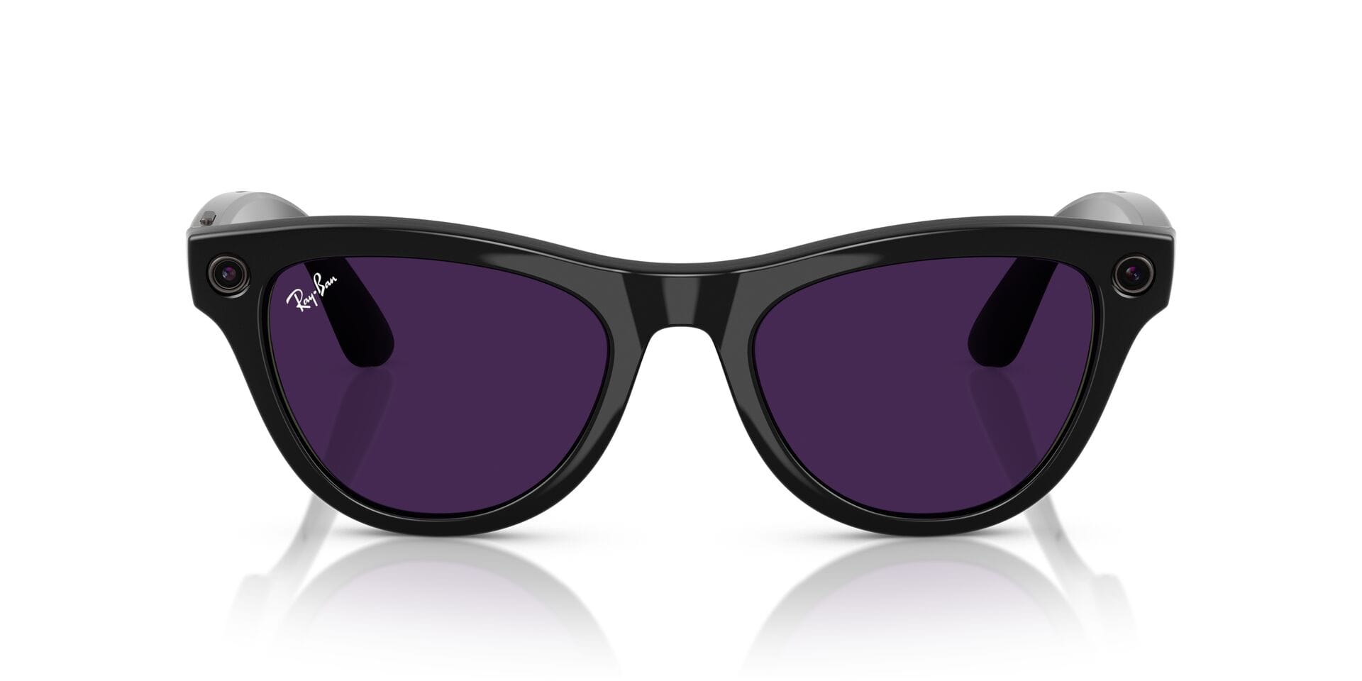 Rayban Meta 0RW4010 Sunglass Black Female Full Shell Sunglass — Black frame — view 3
