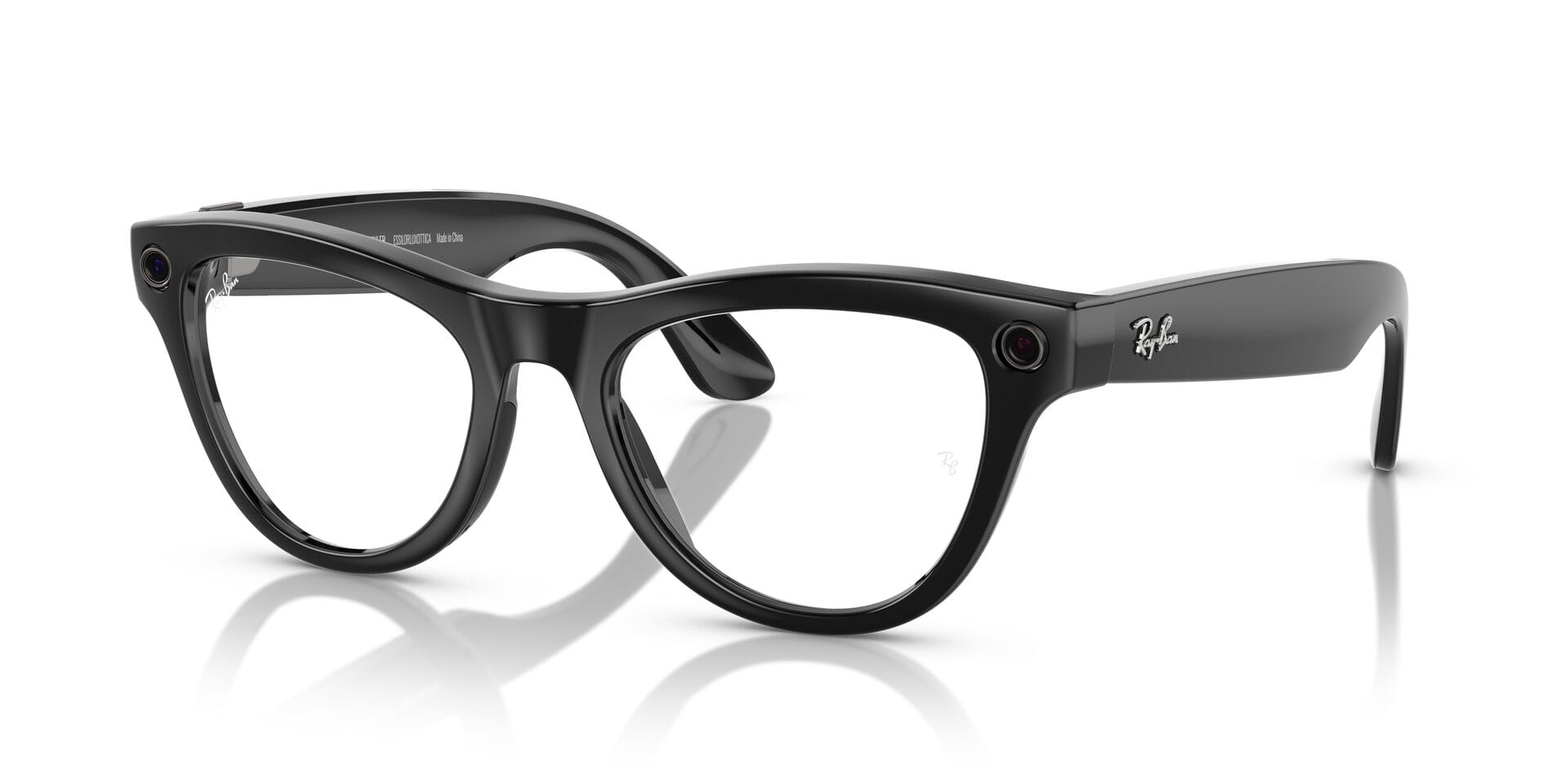 Rayban Meta 0RW4010 Sunglass Black Female Full Shell Sunglass — Black frame — alternate view