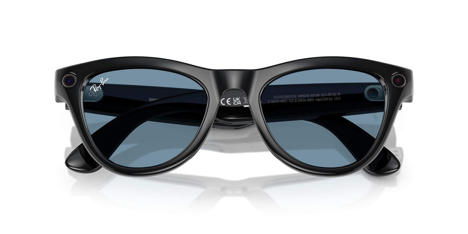 Rayban Meta 0RW4010 Sunglass Black Female Full Shell Sunglass — Black frame — view 5