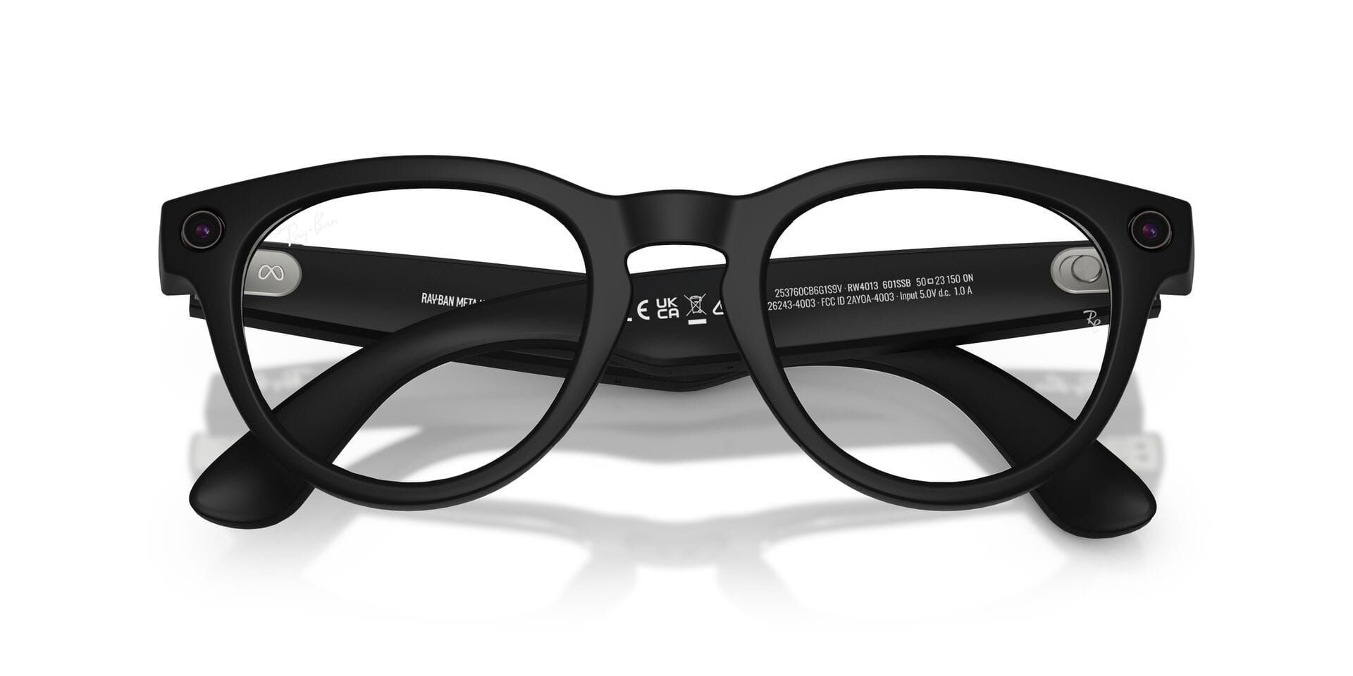 Rayban Meta GEN 1 0RW4013 Frame Matt Black Unisex Full Shell Frame — Matt Black frame — view 7