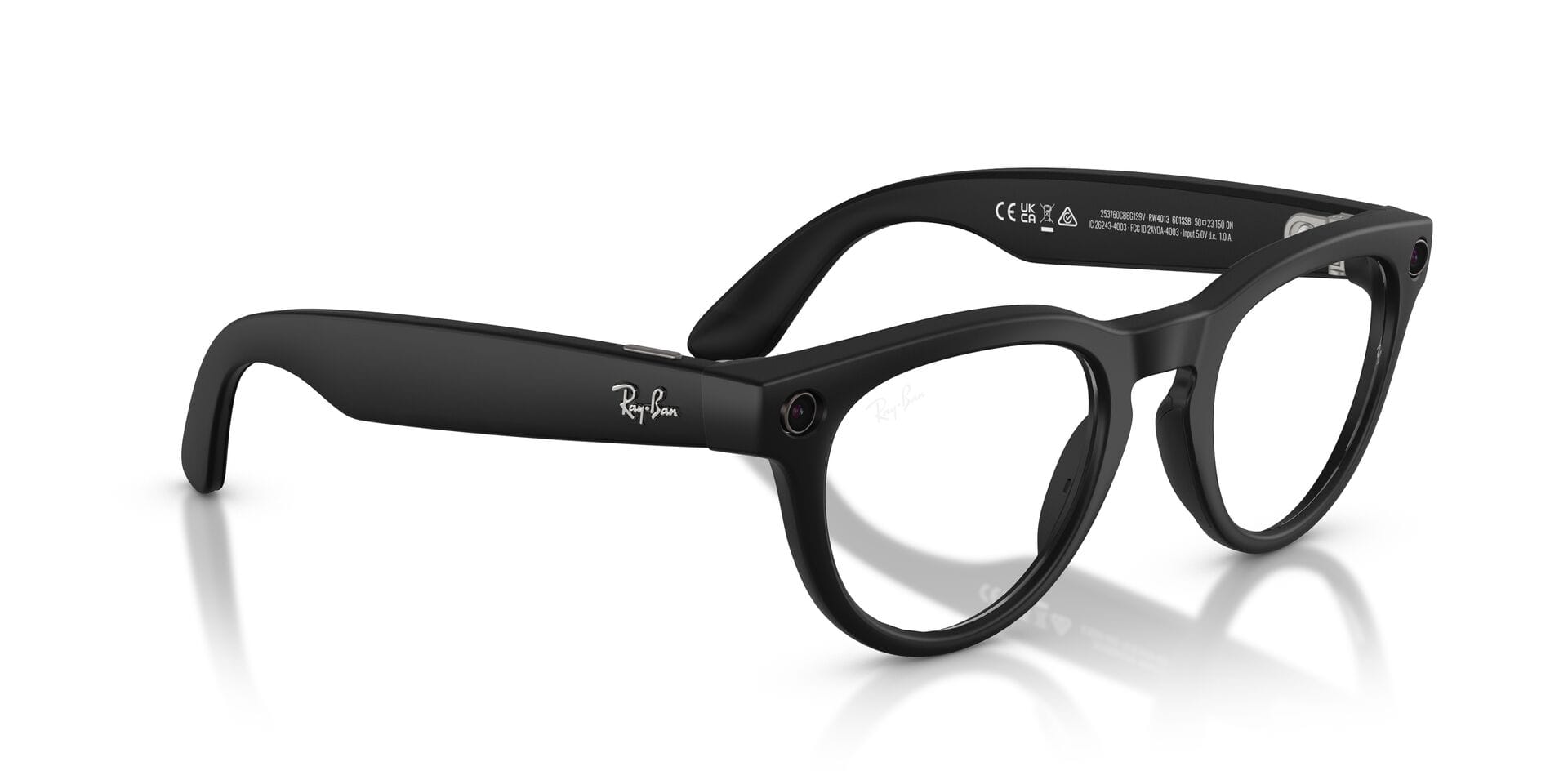 Rayban Meta GEN 1 0RW4013 Frame Matt Black Unisex Full Shell Frame — Matt Black frame — view 8
