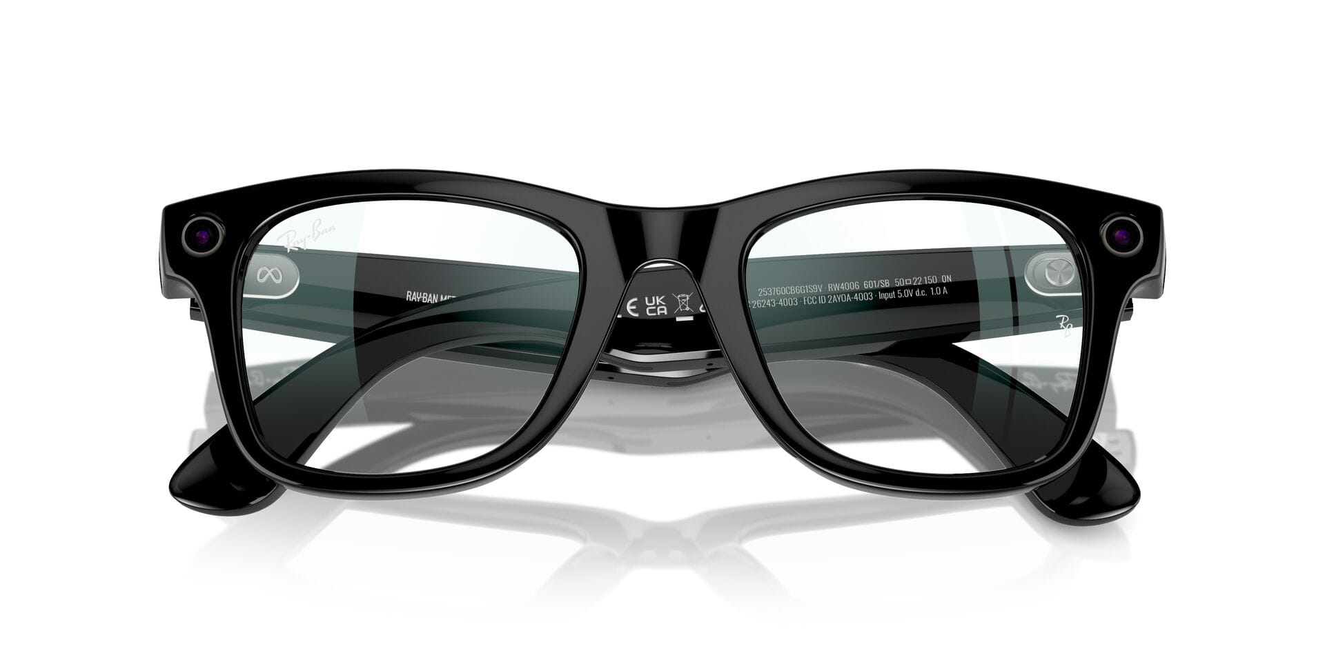 Rayban Meta 0RW4006 Frame Black Unisex Full Shell Frame — Black frame — view 5