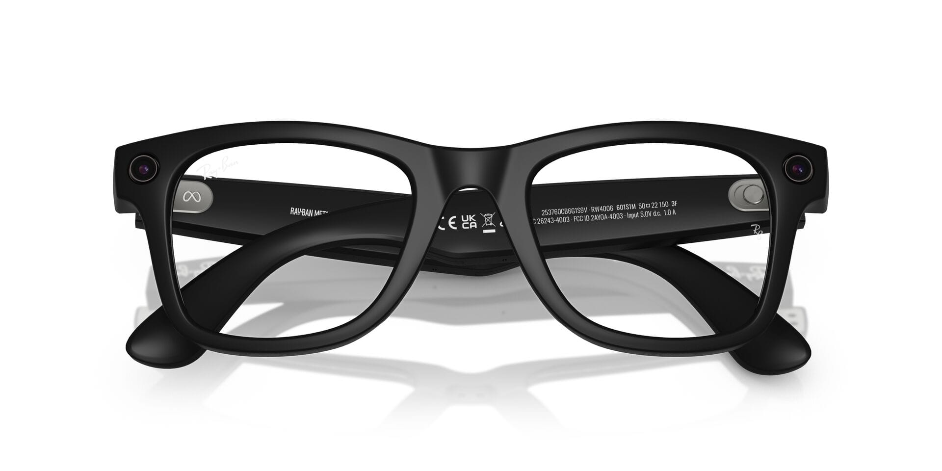 Rayban Meta 0RW4006 Sunglass Matt Black Unisex Full Shell Sunglass — Matt Black frame — view 4