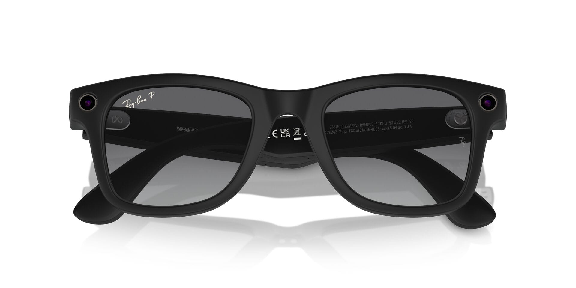 Rayban Meta 0RW4006 Sunglass Matt Black Unisex Full Shell Sunglass — Matt Black frame — view 5