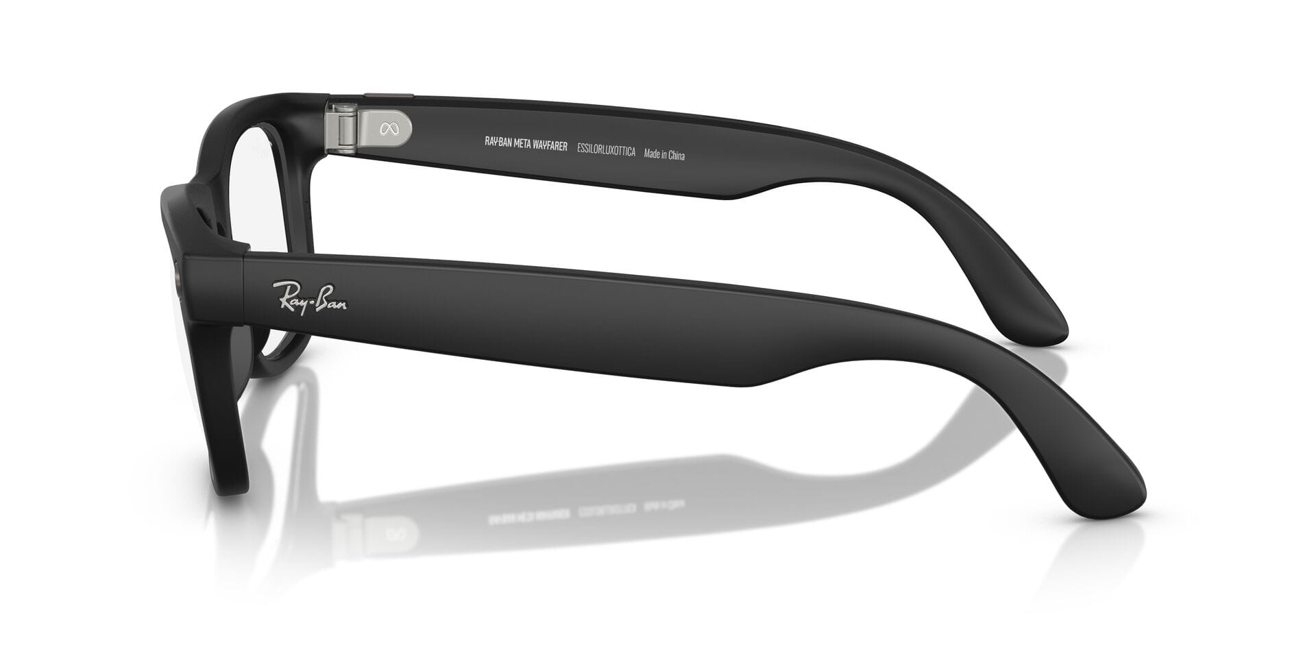 Rayban Meta GEN 1 0W4008 Sunglass Matt Black Unisex Full She Sunglass — Matt Black frame — view 3