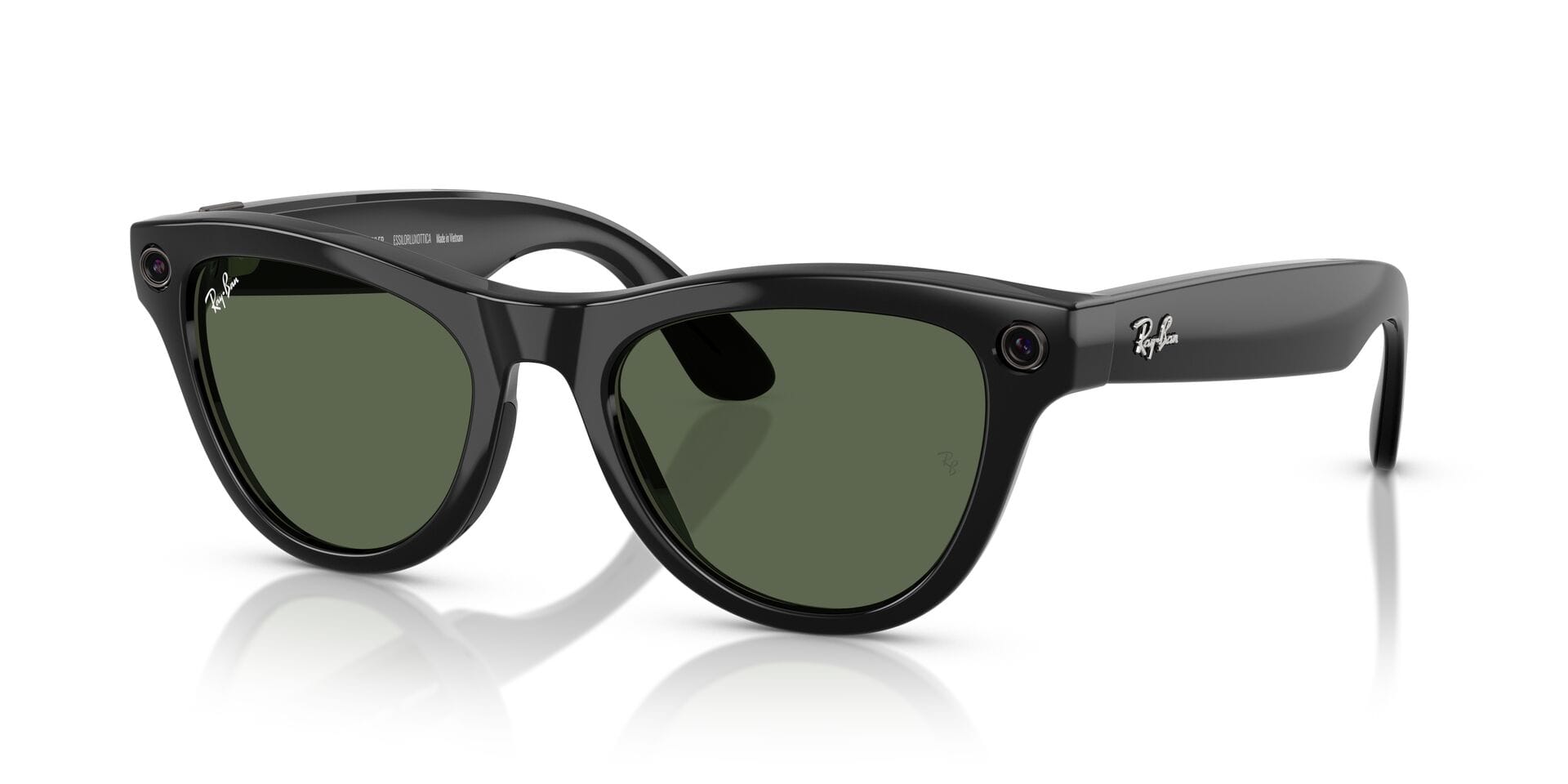 Rayban Meta 0RW4010 Sunglass Black Female Full Shell Sunglass — Black frame — alternate view
