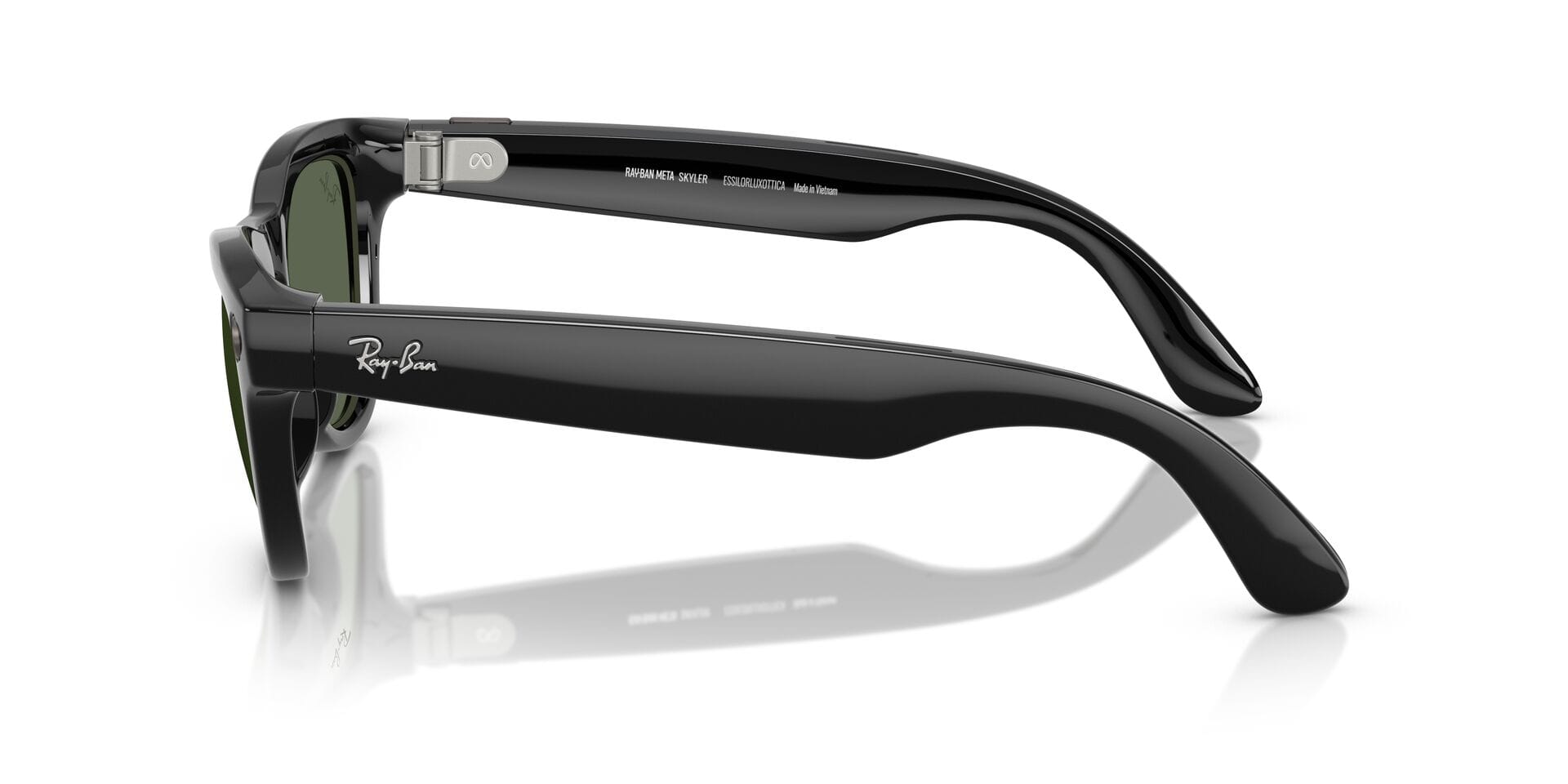 Rayban Meta 0RW4010 Sunglass Black Female Full Shell Sunglass — Black frame — view 3