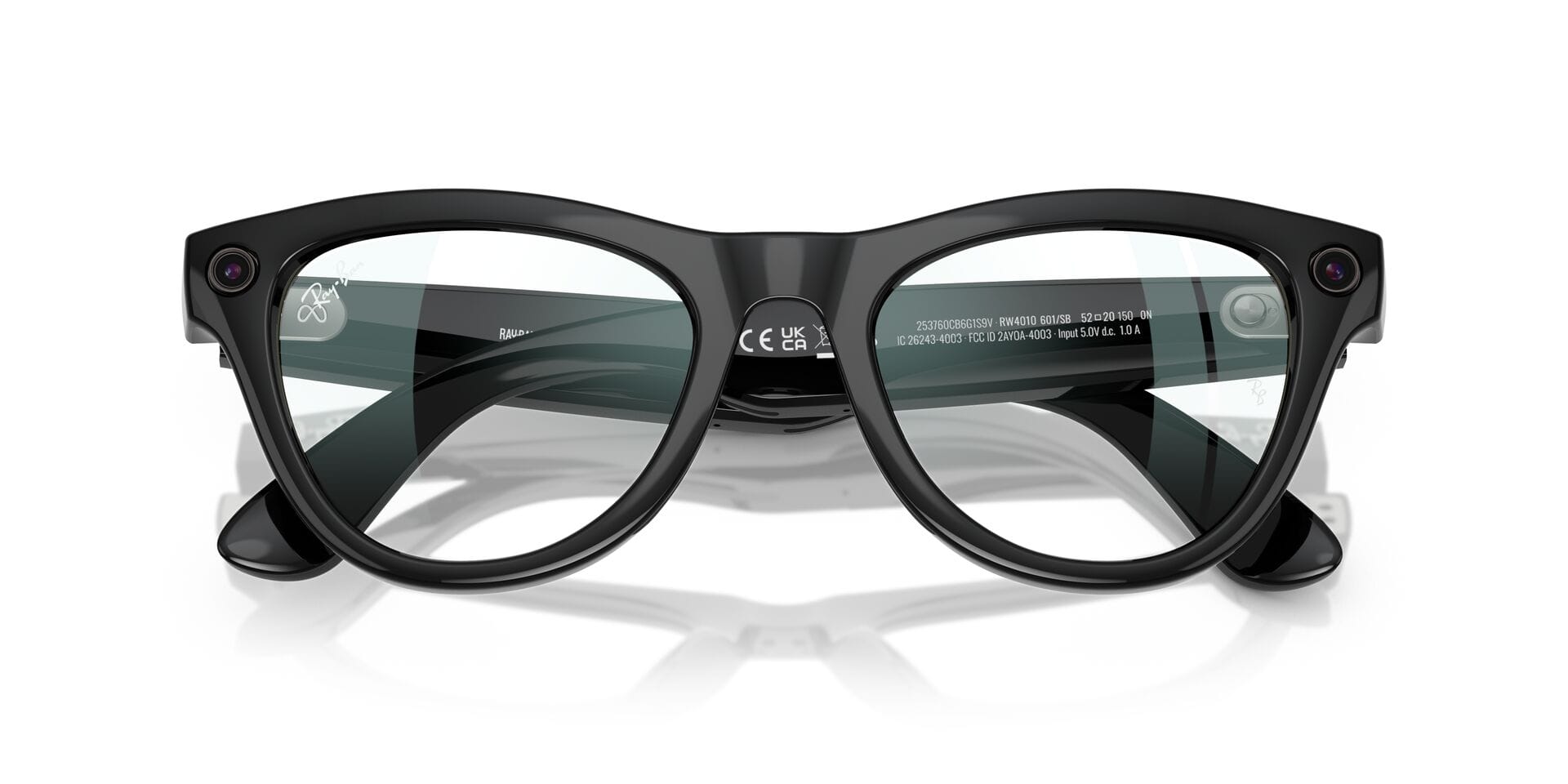 Rayban Meta 0RW4010 Frame Black Female Full Shell Frame — Black frame — view 4