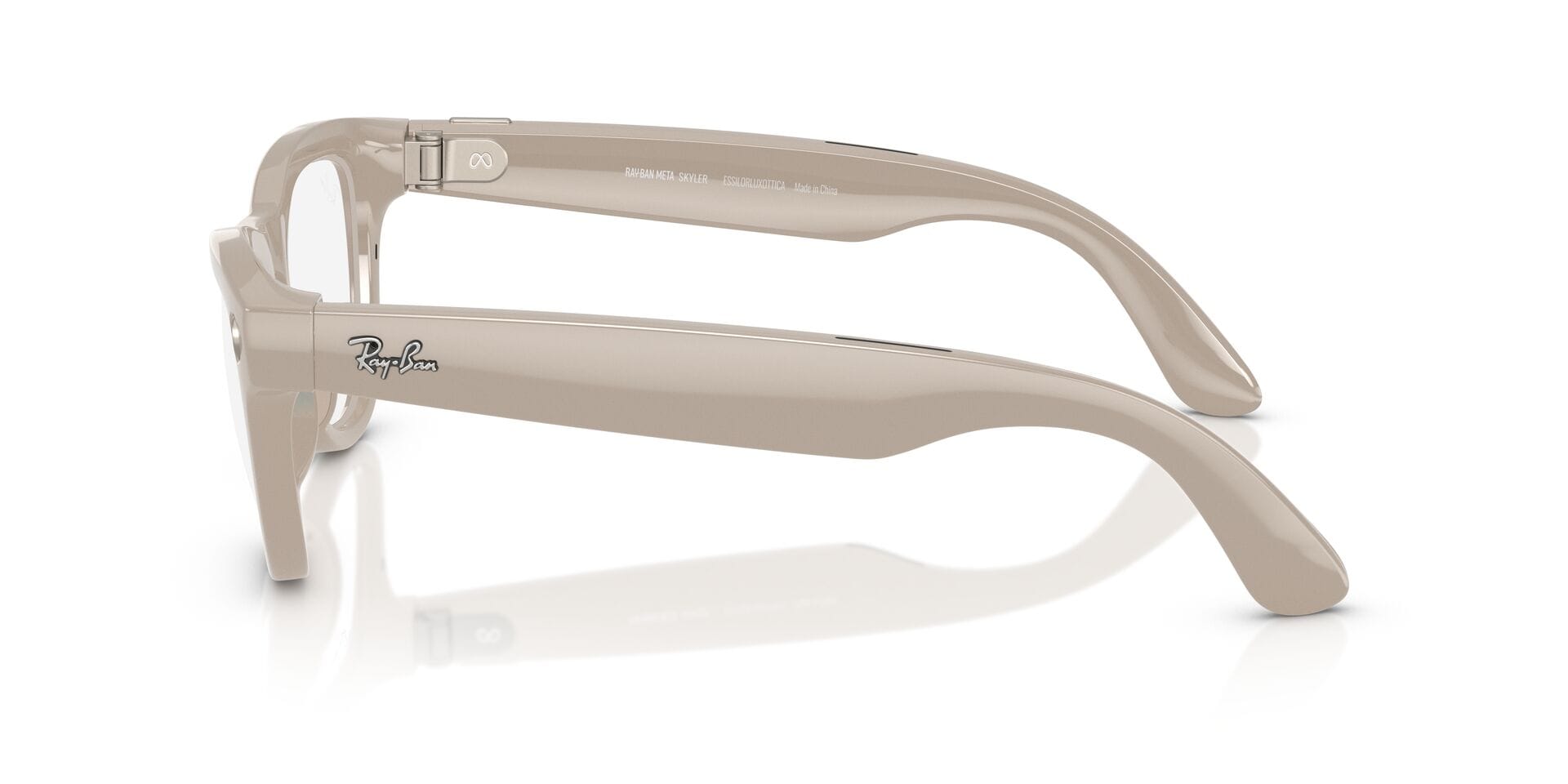 Rayban Meta 0RW4010 Sunglass Grey Female Full Shell Sunglass — Grey frame — view 3