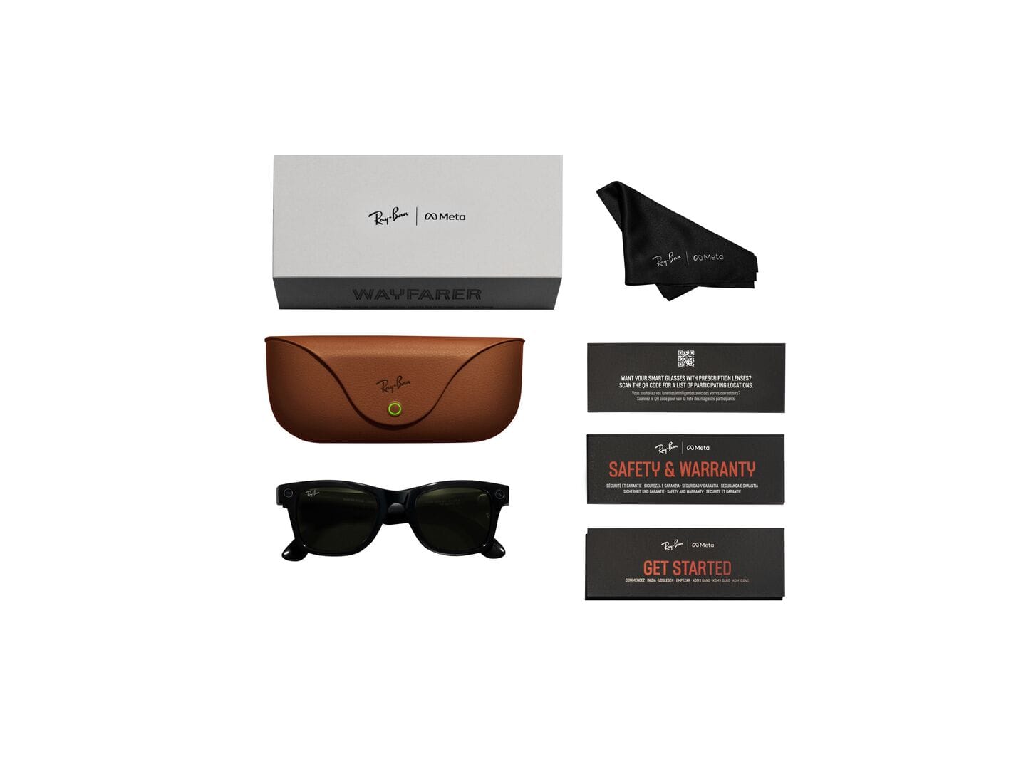 Rayban Meta 0RW4008 Frame Black Unisex Full Shell Frame — Black frame — view 3