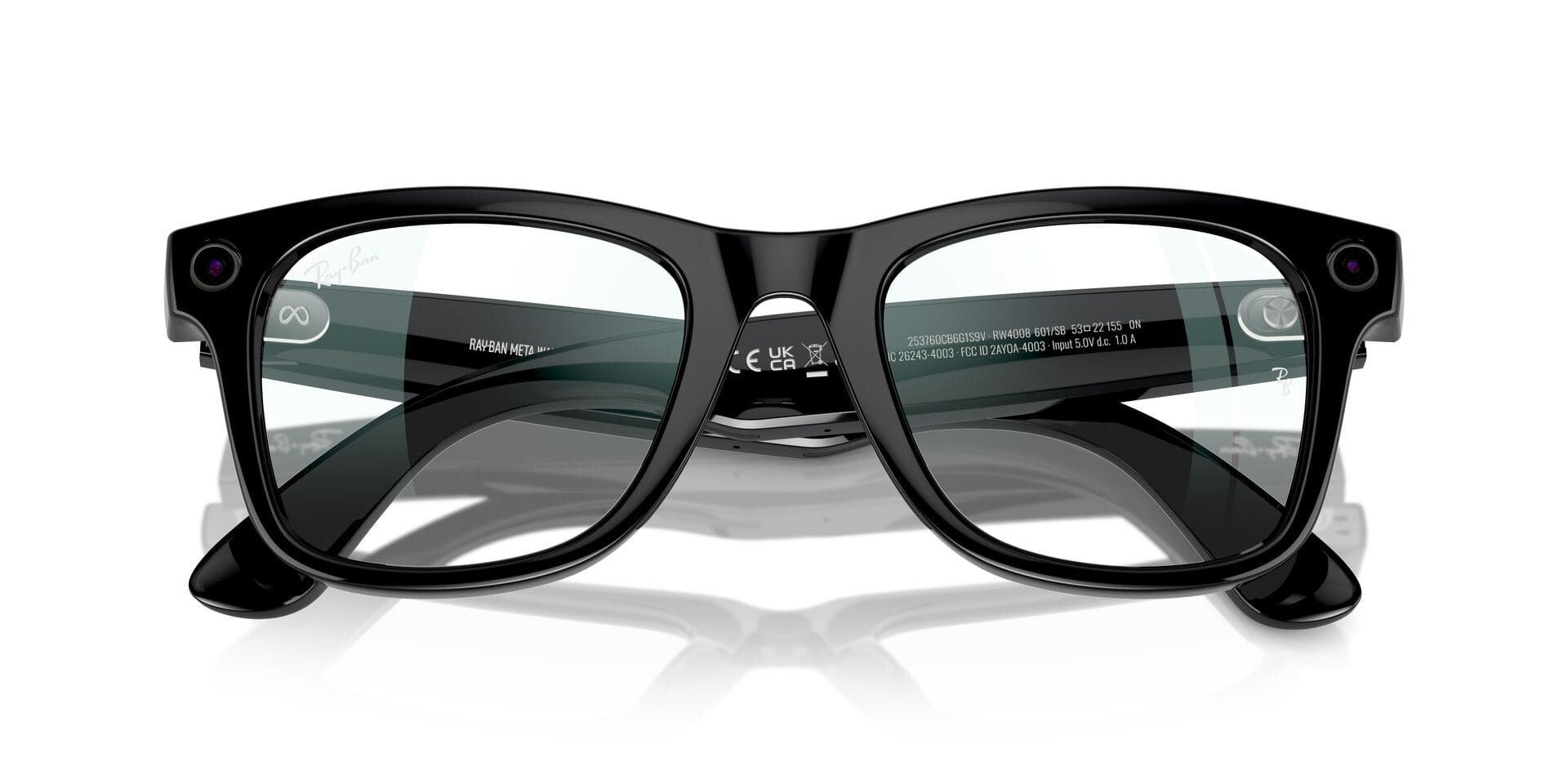 Rayban Meta 0RW4008 Frame Black Unisex Full Shell Frame — Black frame — view 6