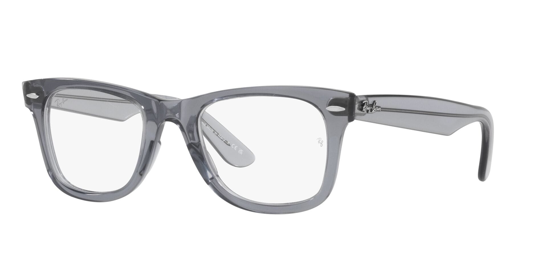 Rayban 0RX4340V Frame Transparent Grey Unisex Full Shell — Transparent Grey frame