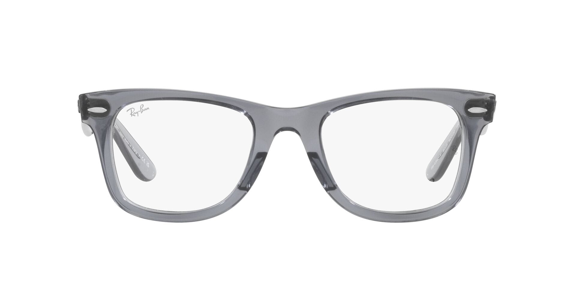 Rayban 0RX4340V Frame Transparent Grey Unisex Full Shell Frame — Transparent Grey frame — view 2