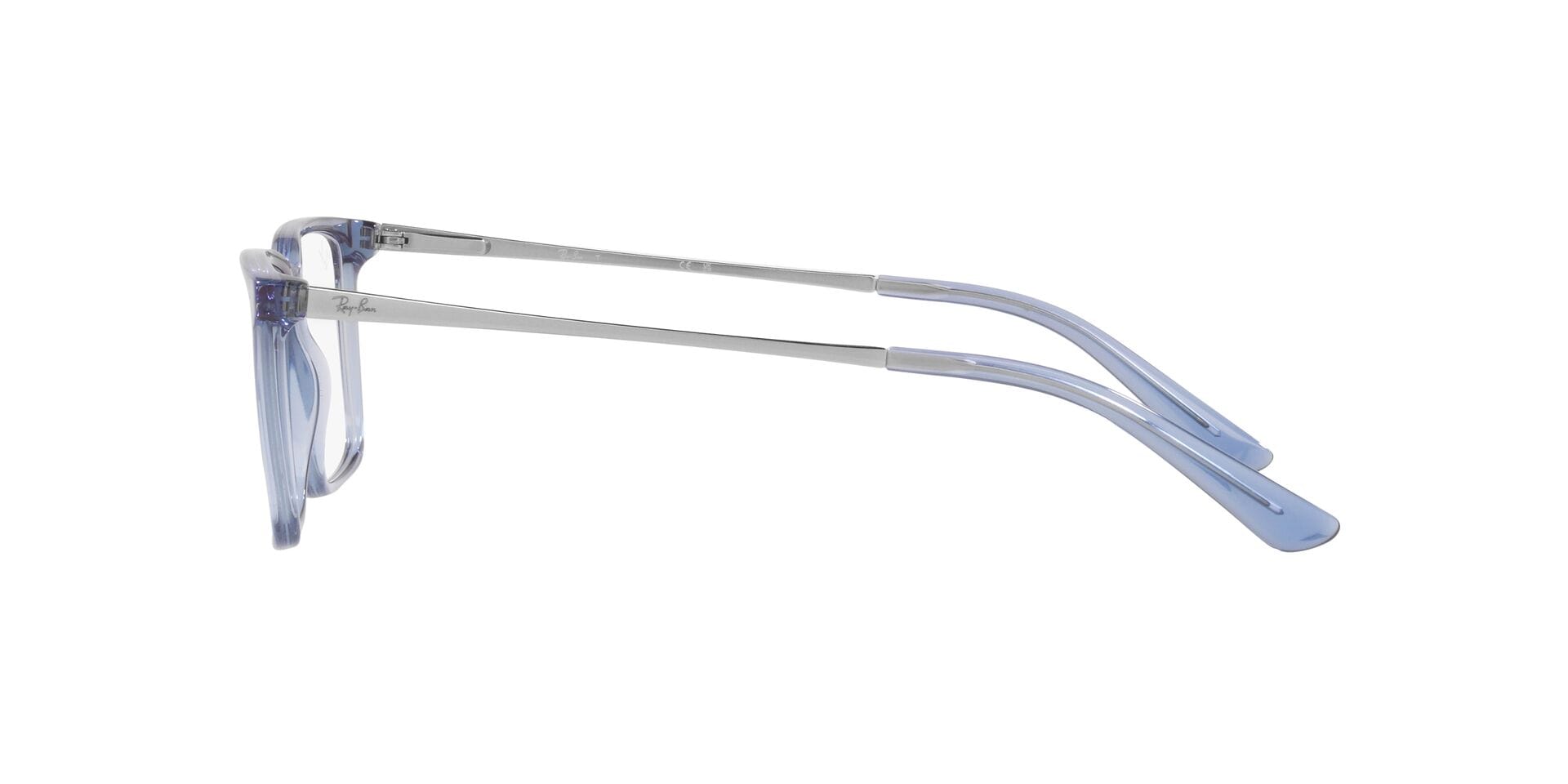 Rayban 0RX5410I Frame Transparent Blue Male Full Metal Frame — Transparent Blue frame — view 3