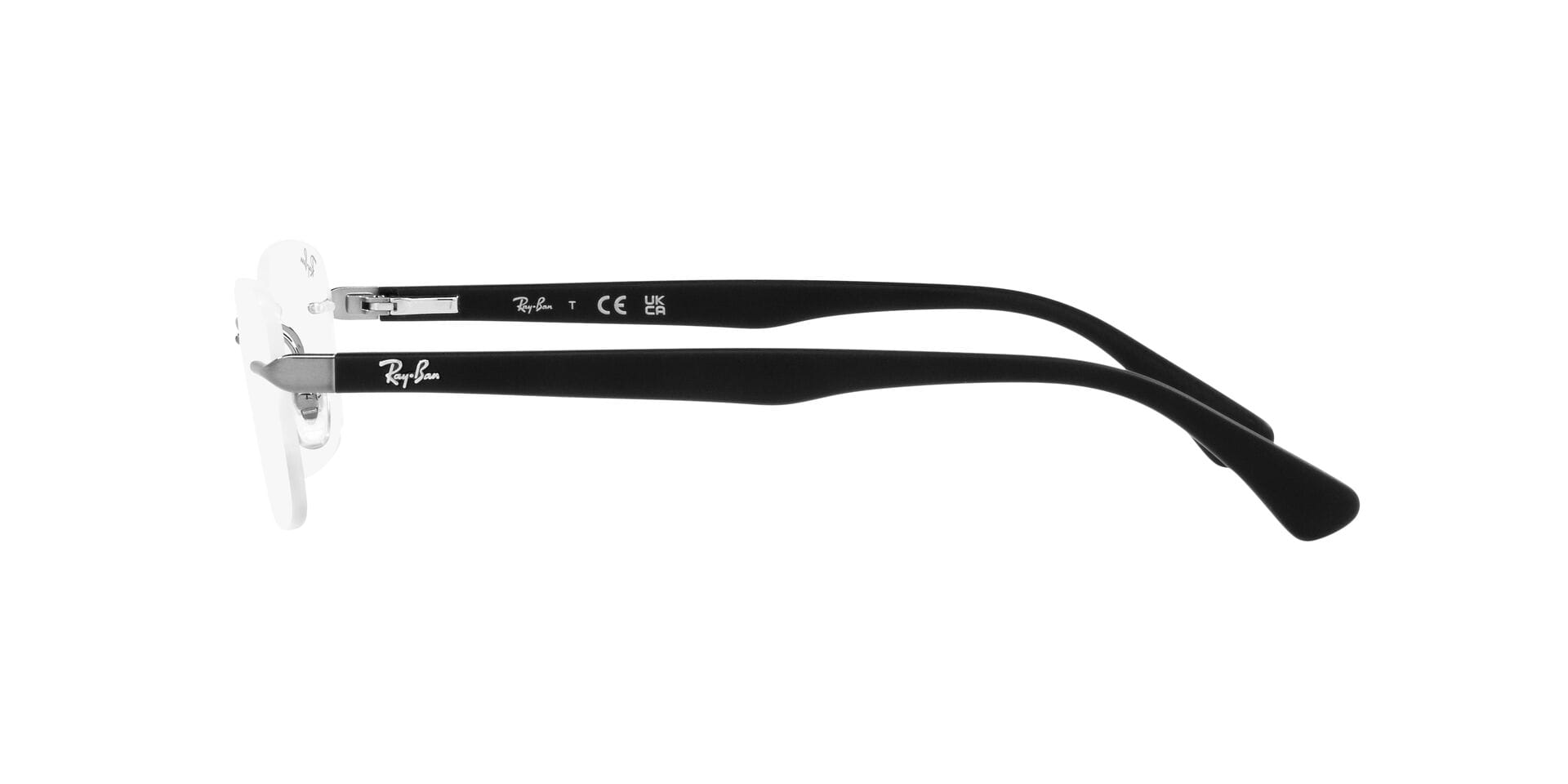 Rayban 0RX6488I Frame Gun Metal Unisex RimLess Shell Frame — Gun Metal frame — view 3