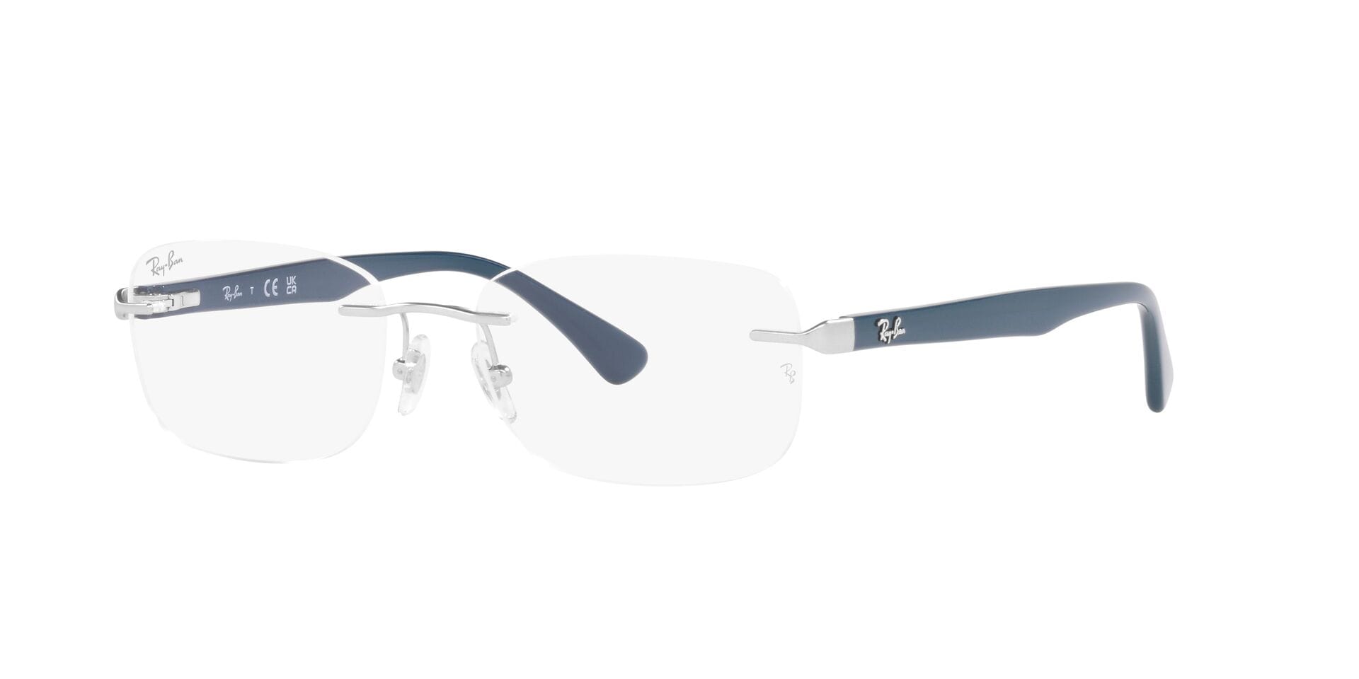 Rayban FR Rayban 0RX6488I Frame Silver Unisex RimLess Shell Frame — view 1