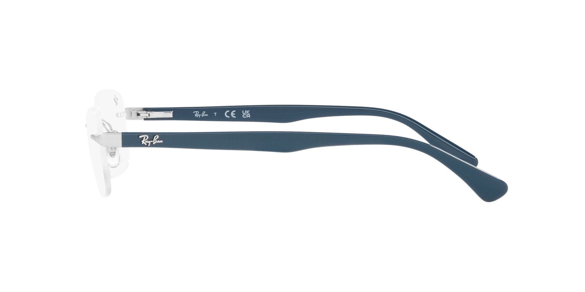 Rayban FR Rayban 0RX6488I Frame Silver Unisex RimLess Shell Frame — view 3